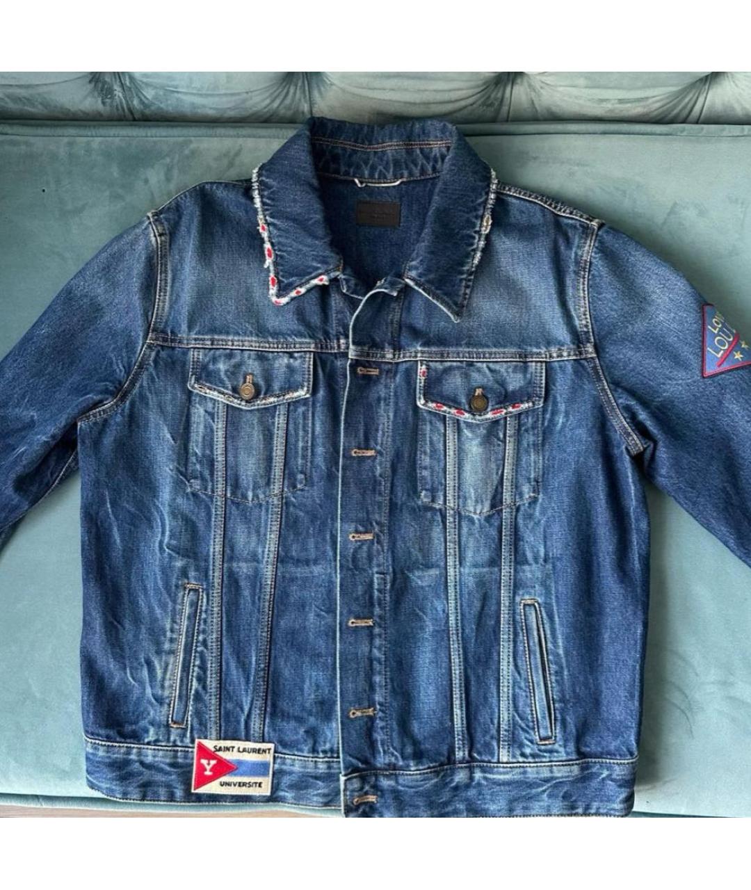 SAINT LAURENT Синяя деним куртка, фото 3