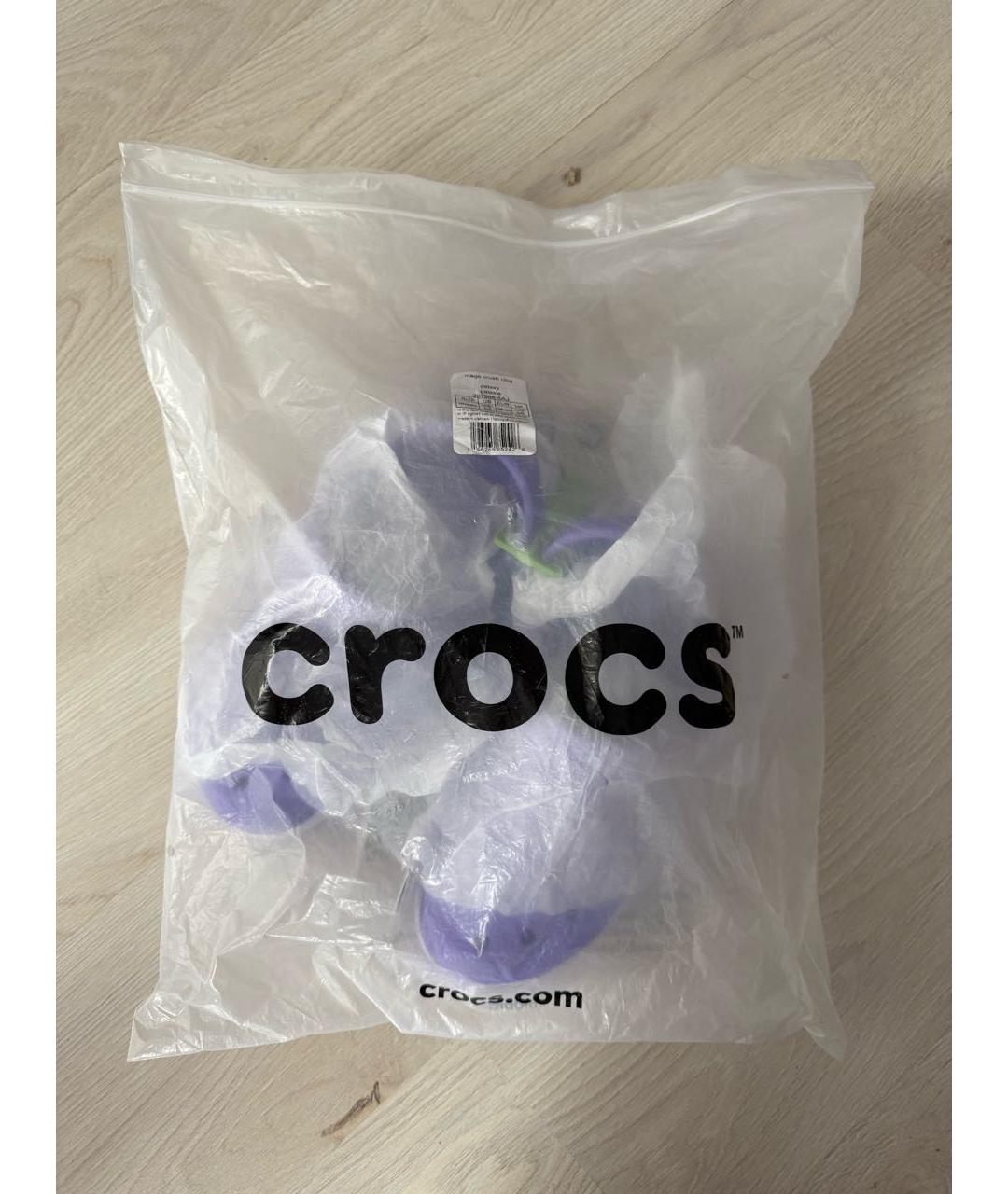 CROCS Фиолетовые резиновые сандалии, фото 6