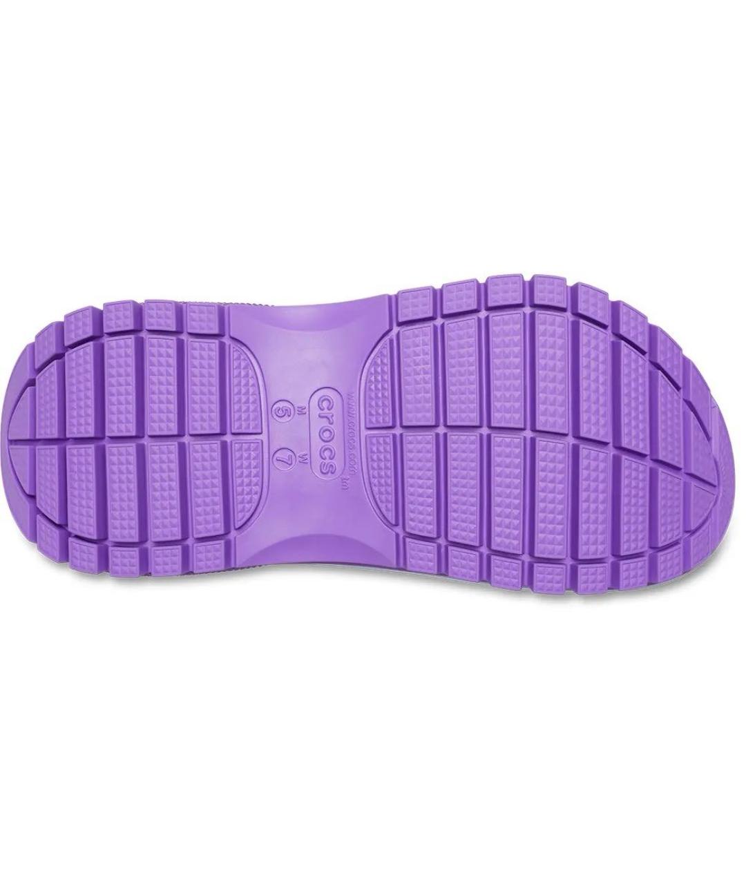 CROCS Фиолетовые резиновые сандалии, фото 4