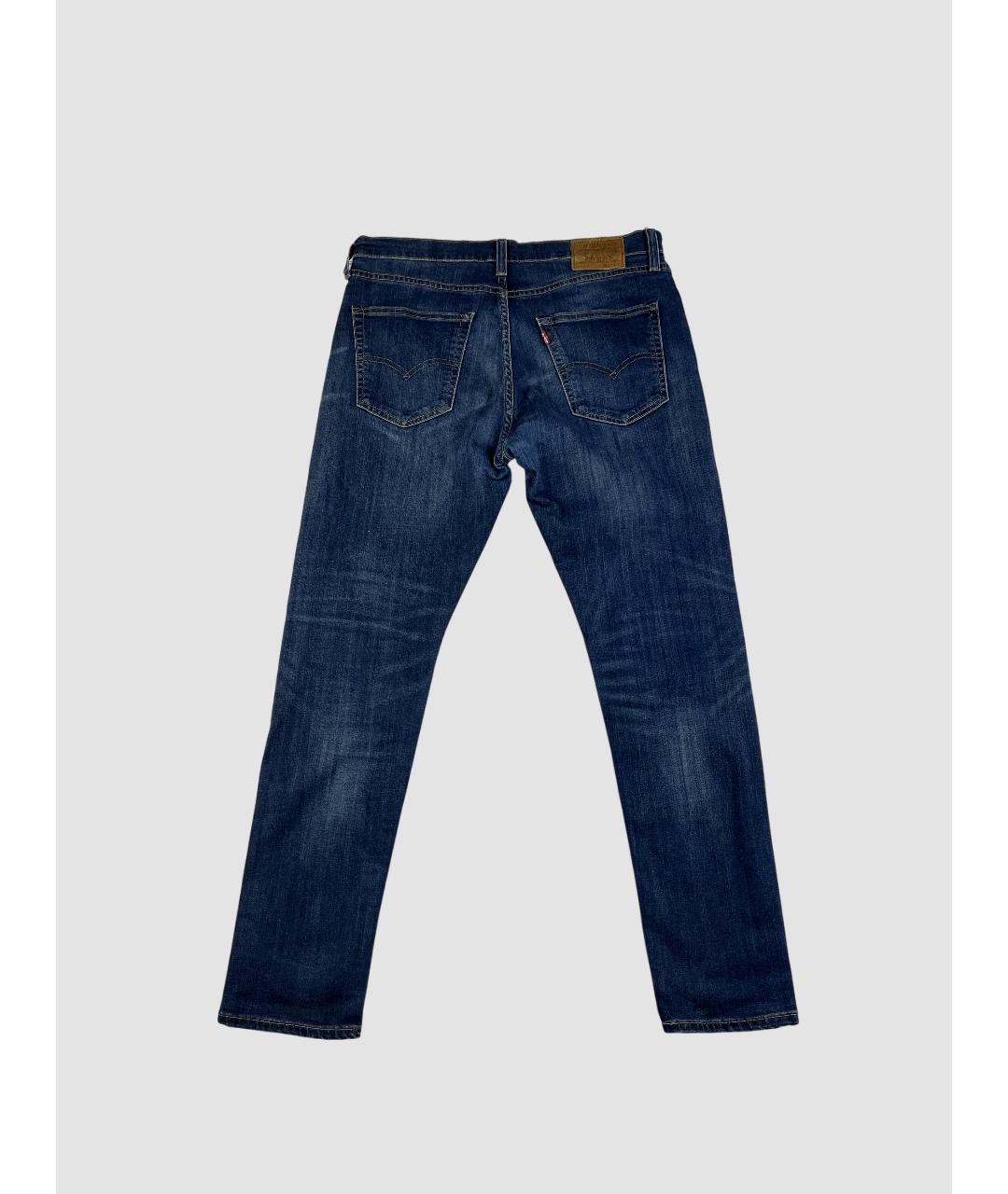 LEVI'S Синие хлопко-эластановые прямые джинсы, фото 2