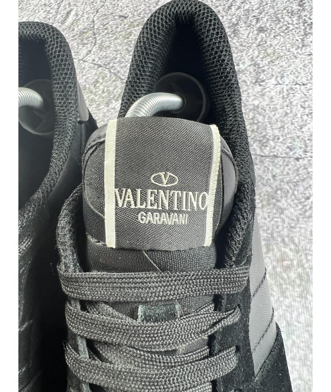 VALENTINO Черные низкие кроссовки / кеды, фото 6
