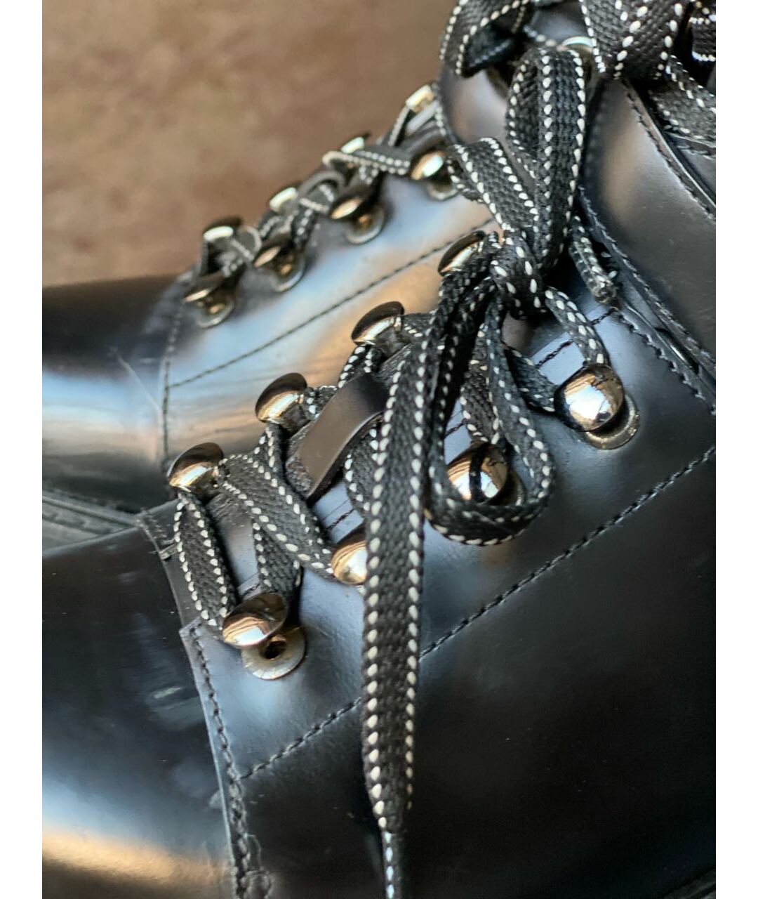 VALENTINO GARAVANI Черные кожаные ботинки, фото 7