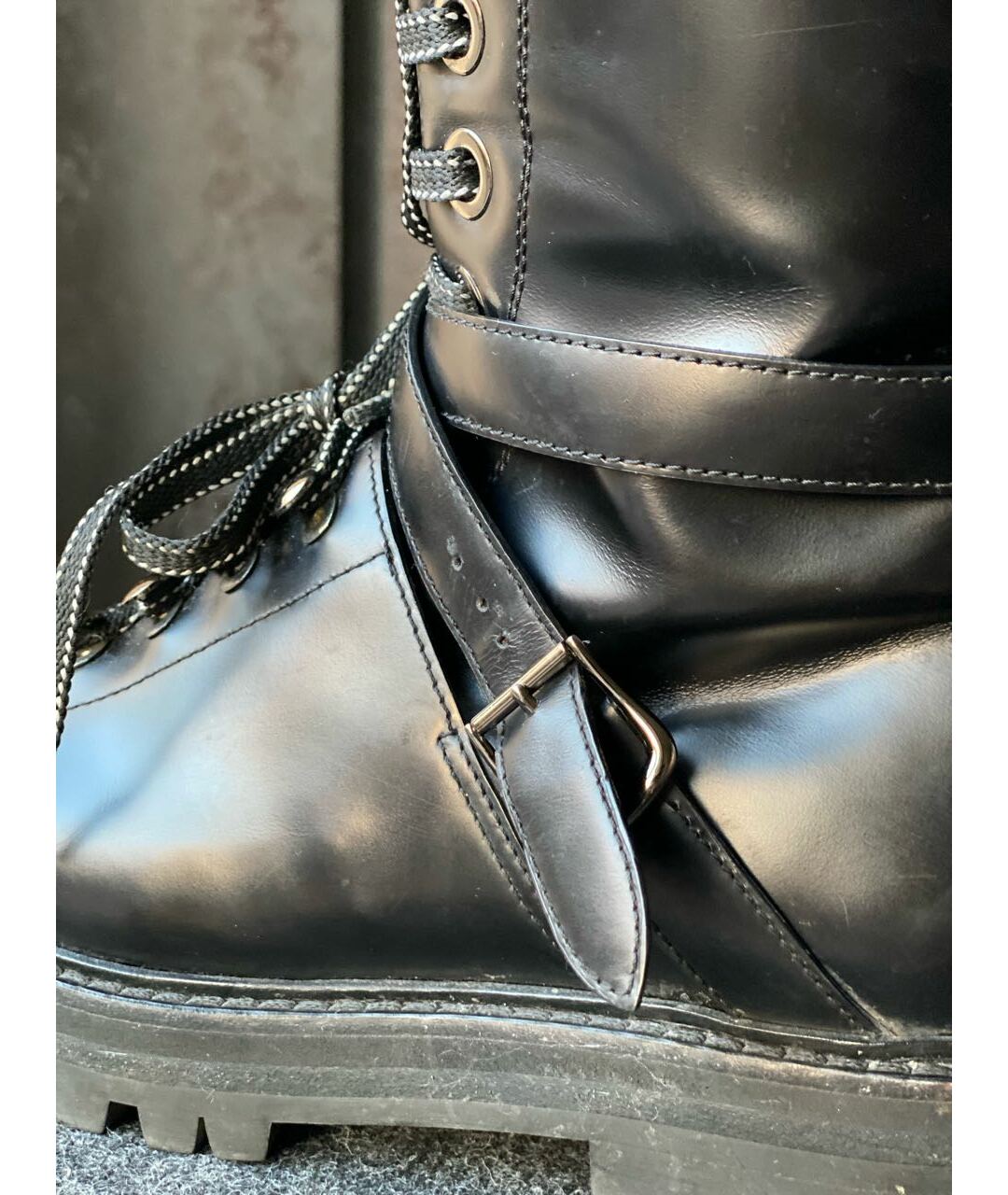 VALENTINO GARAVANI Черные кожаные ботинки, фото 6