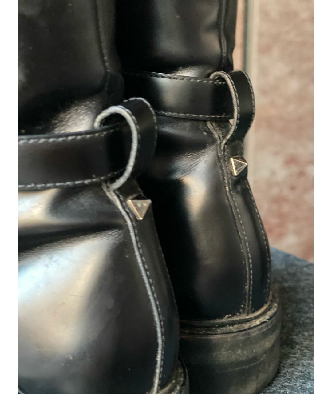 VALENTINO GARAVANI Черные кожаные ботинки, фото 5