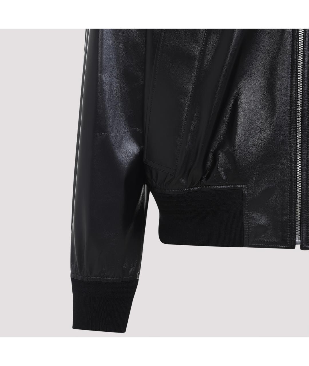 BOTTEGA VENETA Черная кожаная куртка, фото 3
