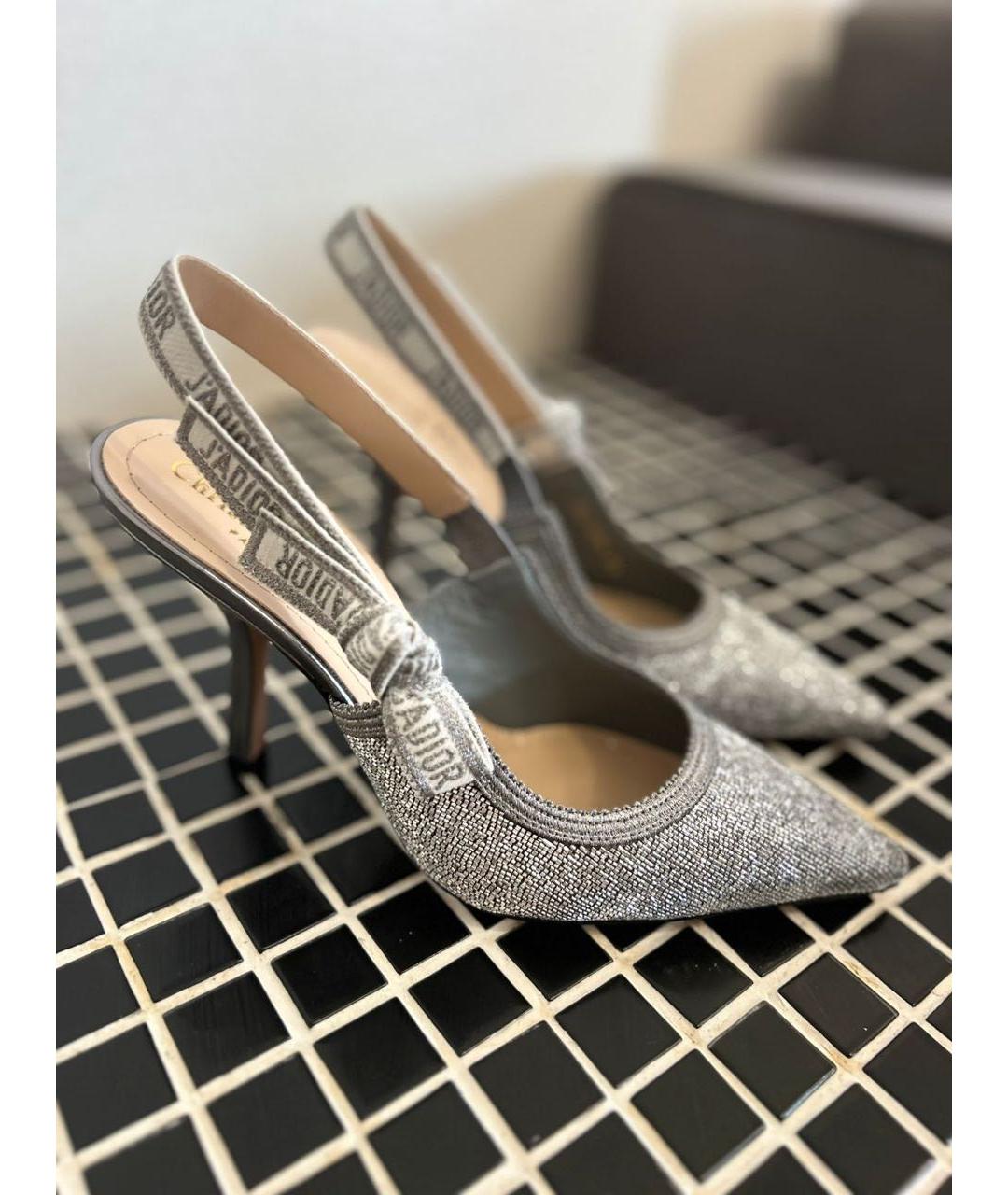 CHRISTIAN DIOR Серебряные туфли, фото 4