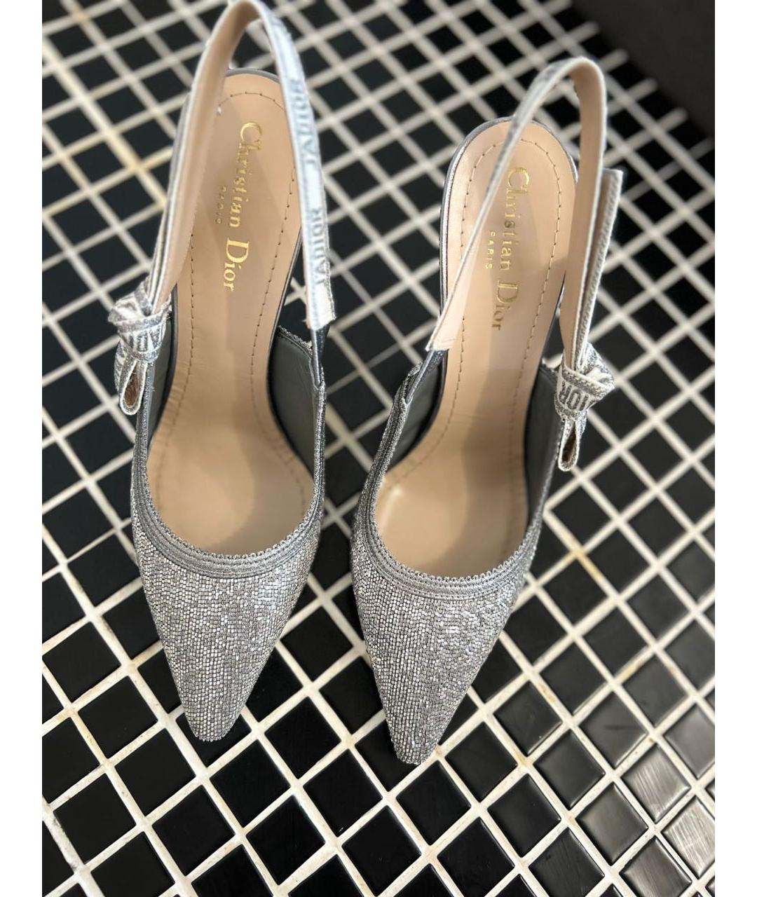 CHRISTIAN DIOR Серебряные туфли, фото 2