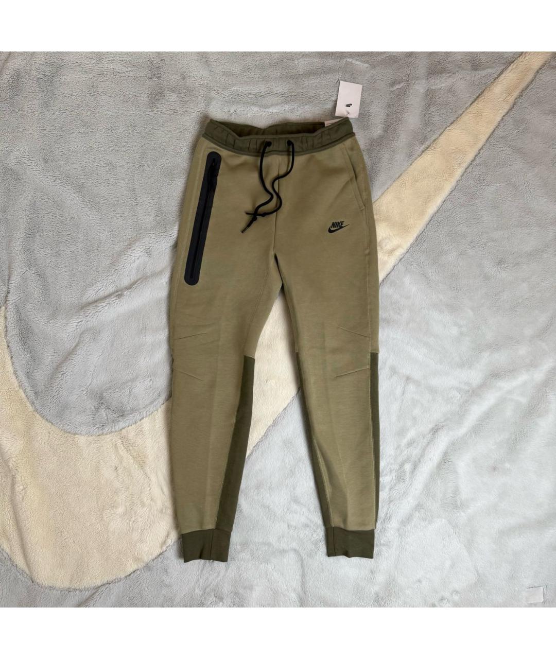 NIKE Хаки хлопковые повседневные брюки, фото 2