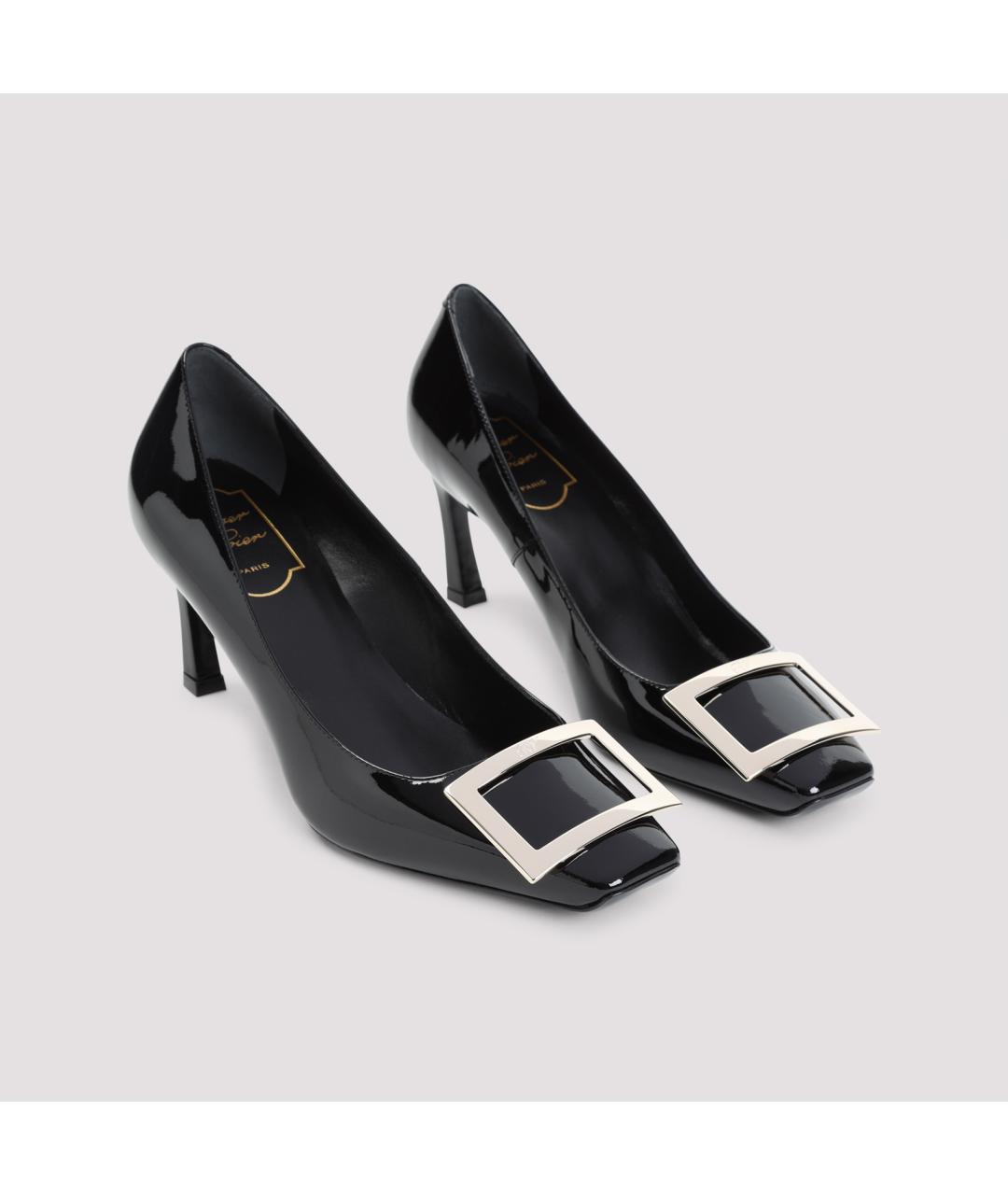 ROGER VIVIER Черные кожаные туфли, фото 5