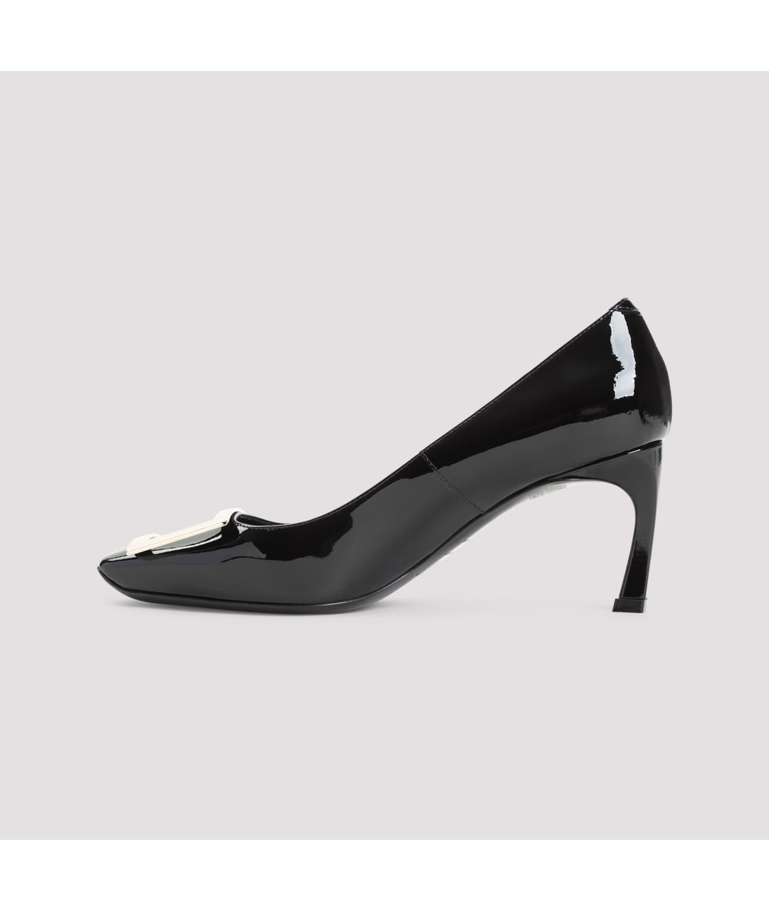 ROGER VIVIER Черные кожаные туфли, фото 4