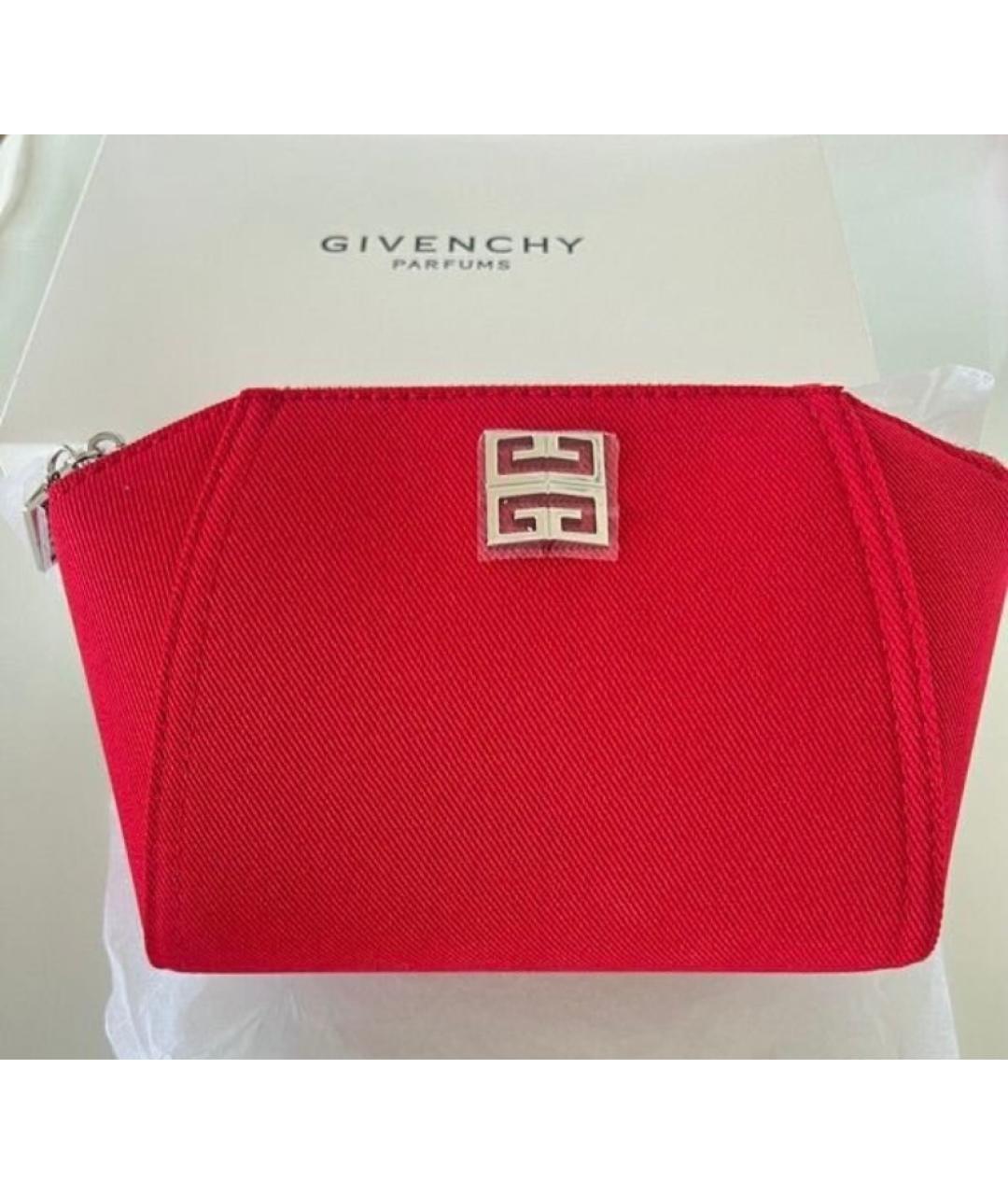 GIVENCHY Красная деним косметичка, фото 5