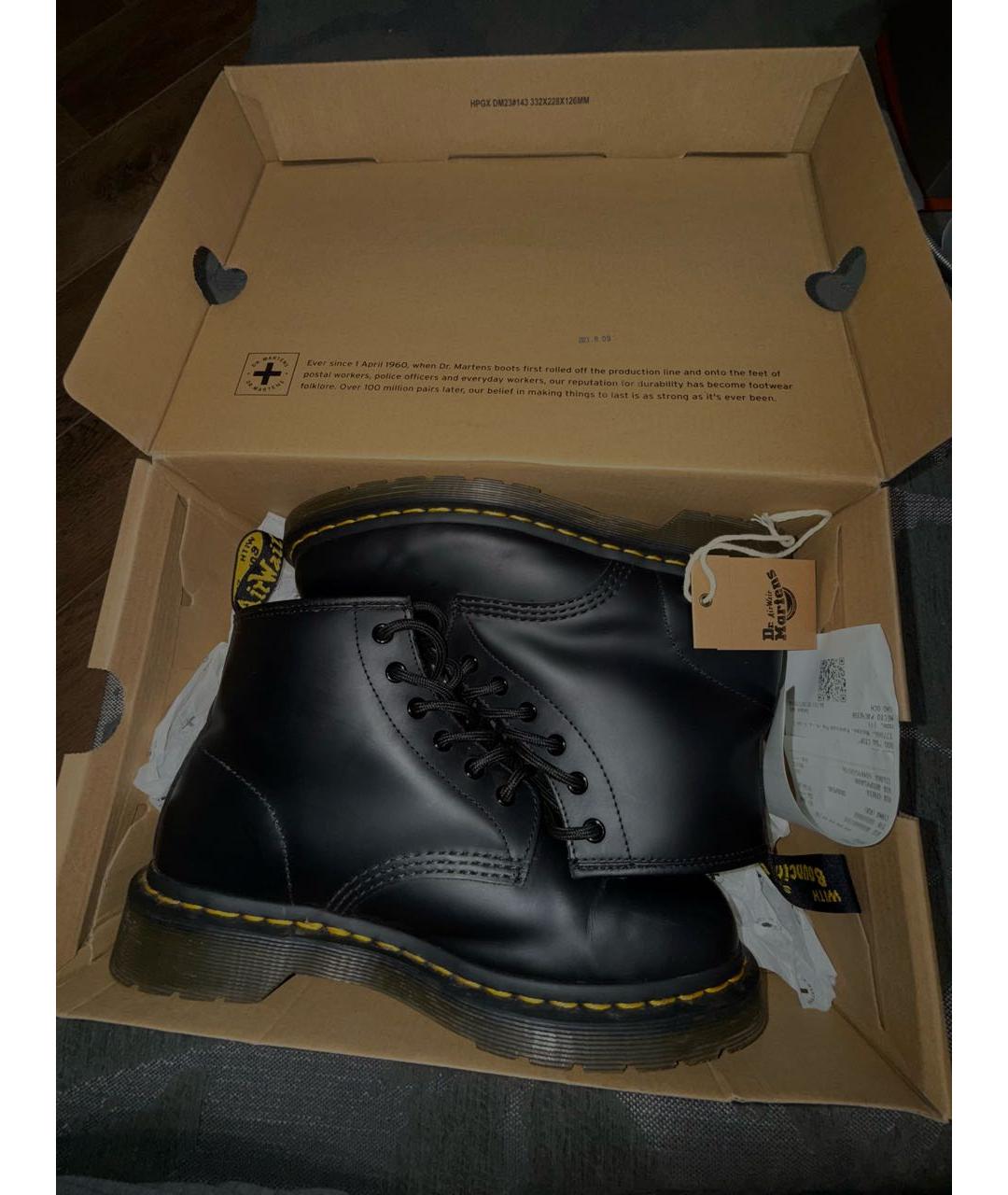DR. MARTENS Черные кожаные высокие ботинки, фото 9