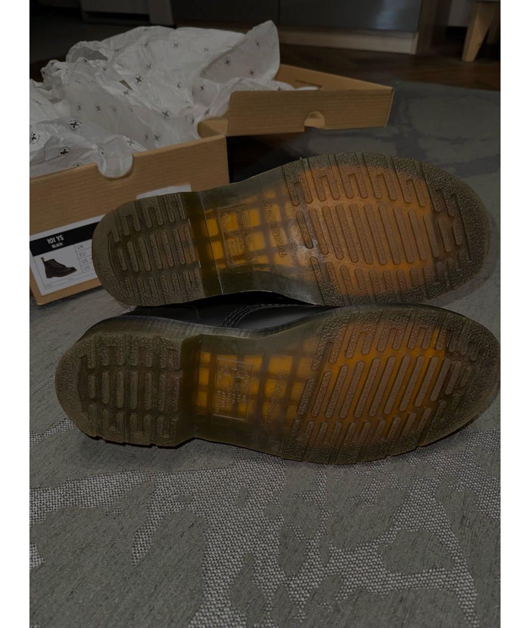 DR. MARTENS Черные кожаные высокие ботинки, фото 4