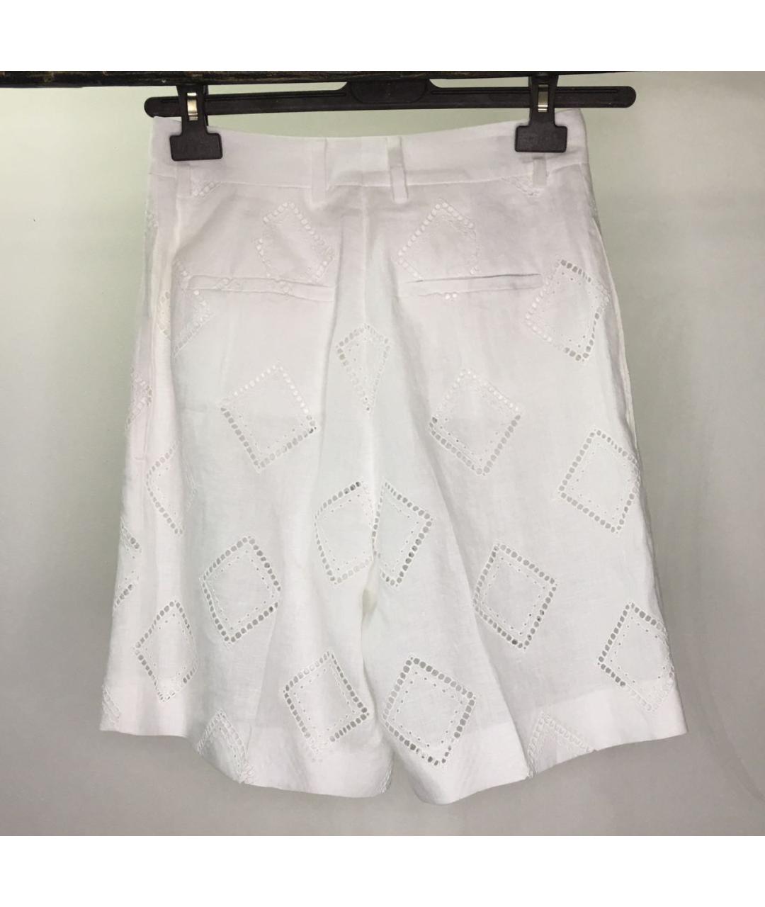 KITON Белые льняные шорты, фото 3