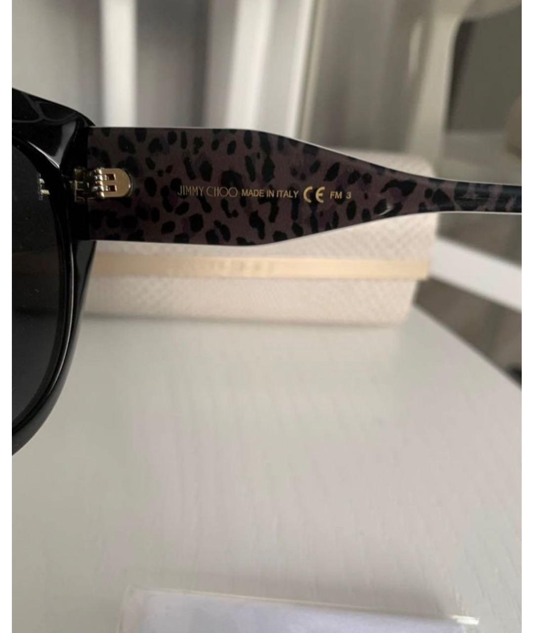 JIMMY CHOO Черные пластиковые солнцезащитные очки, фото 7