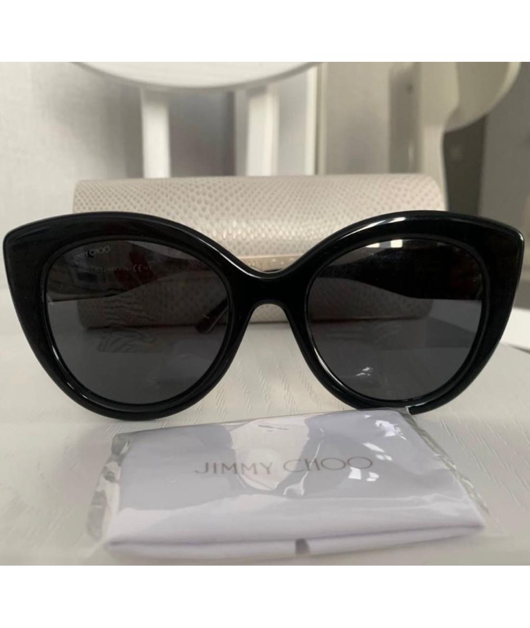 JIMMY CHOO Черные пластиковые солнцезащитные очки, фото 2