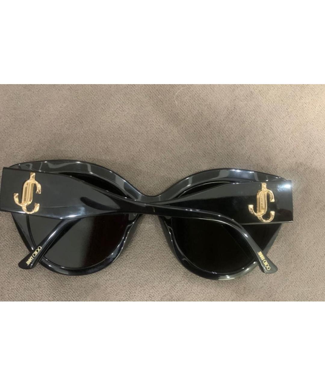 JIMMY CHOO Черные пластиковые солнцезащитные очки, фото 5