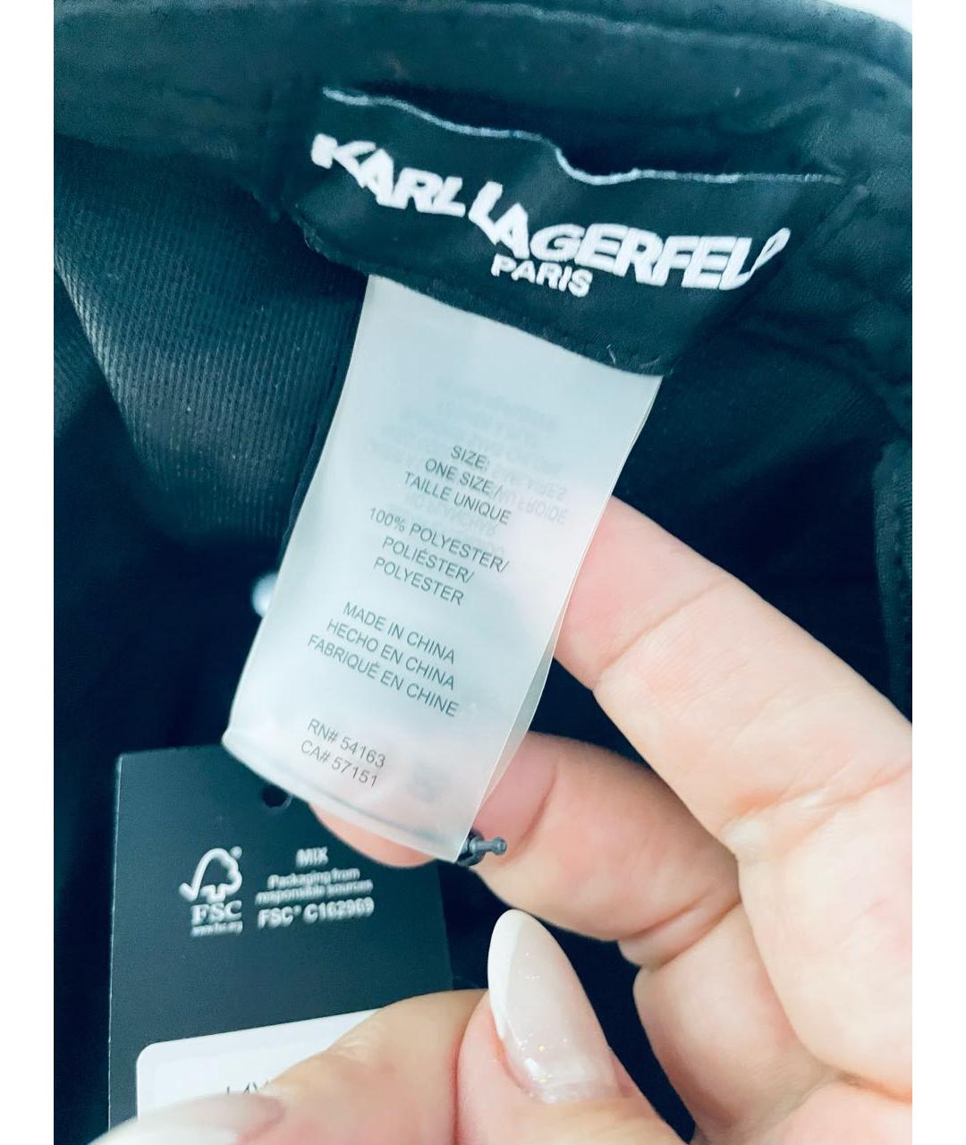 KARL LAGERFELD Черная кепка, фото 5