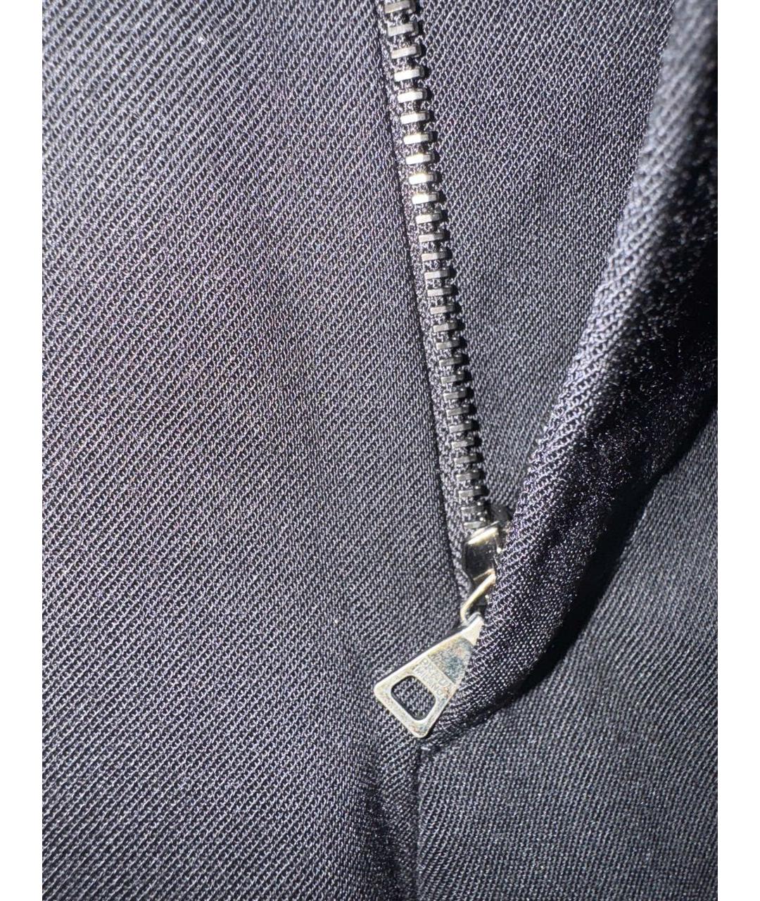 PRADA Черные хлопко-эластановые классические брюки, фото 2