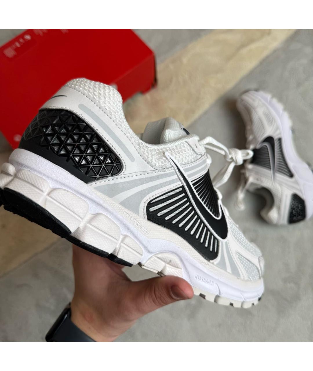 NIKE Белые текстильные низкие кроссовки / кеды, фото 4