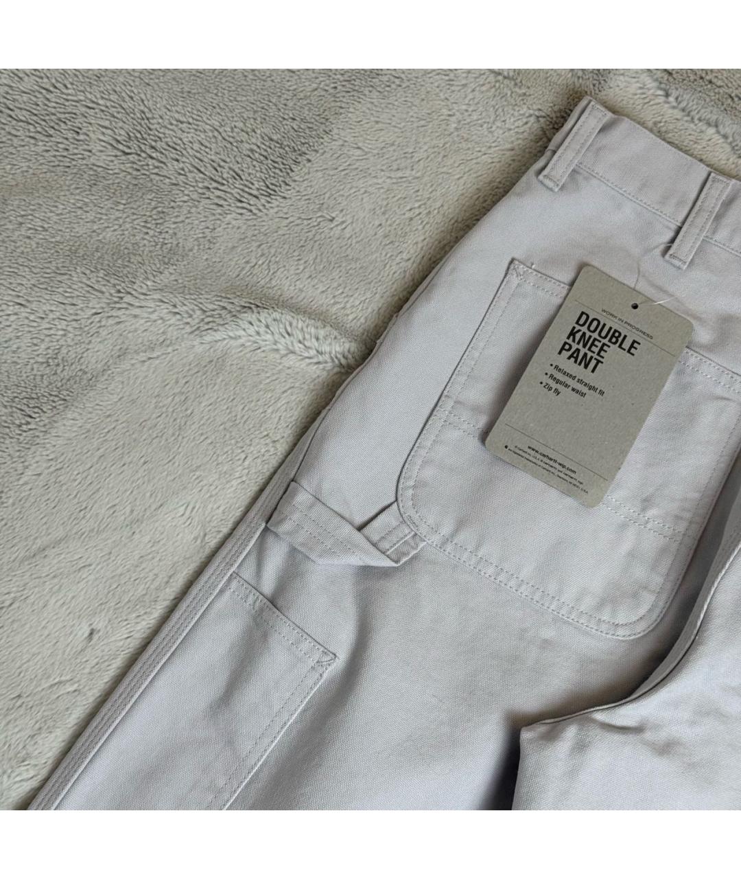 CARHARTT WIP Серые хлопковые повседневные брюки, фото 5