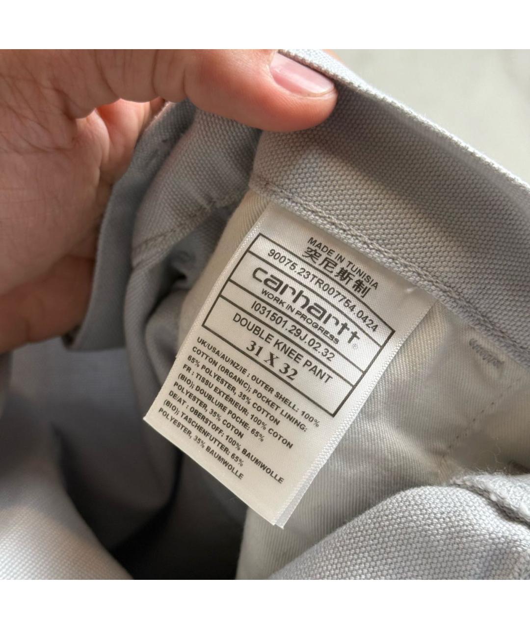 CARHARTT WIP Серые хлопковые повседневные брюки, фото 7