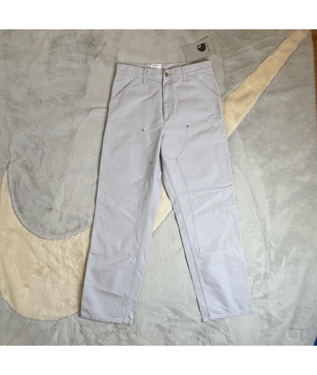 CARHARTT WIP Серые хлопковые повседневные брюки, фото 8