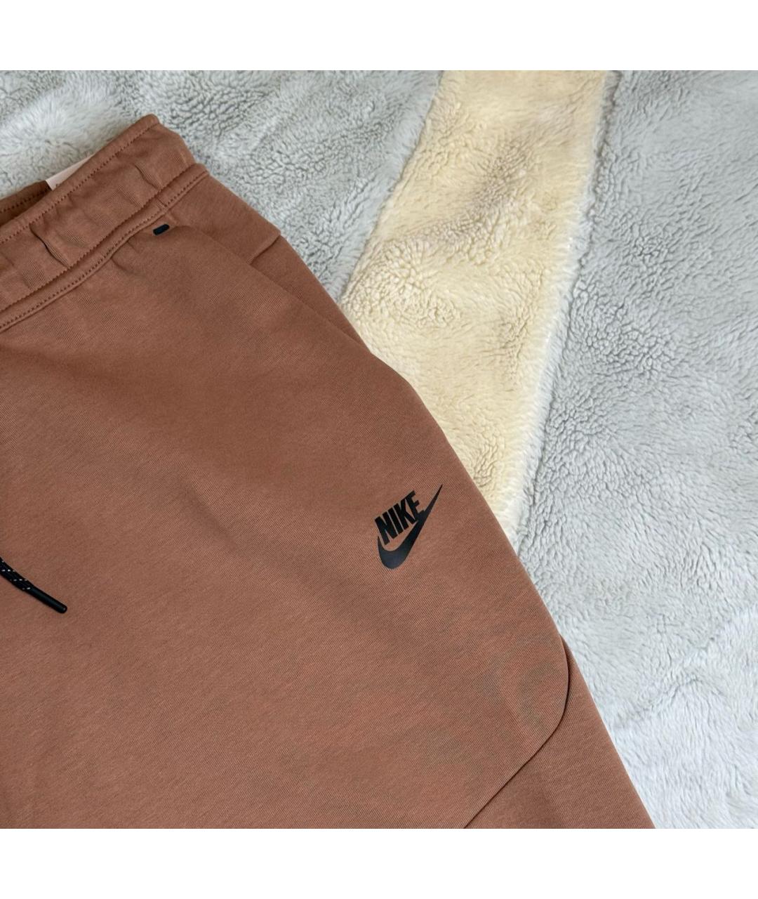 NIKE Коричневые хлопковые повседневные брюки, фото 4
