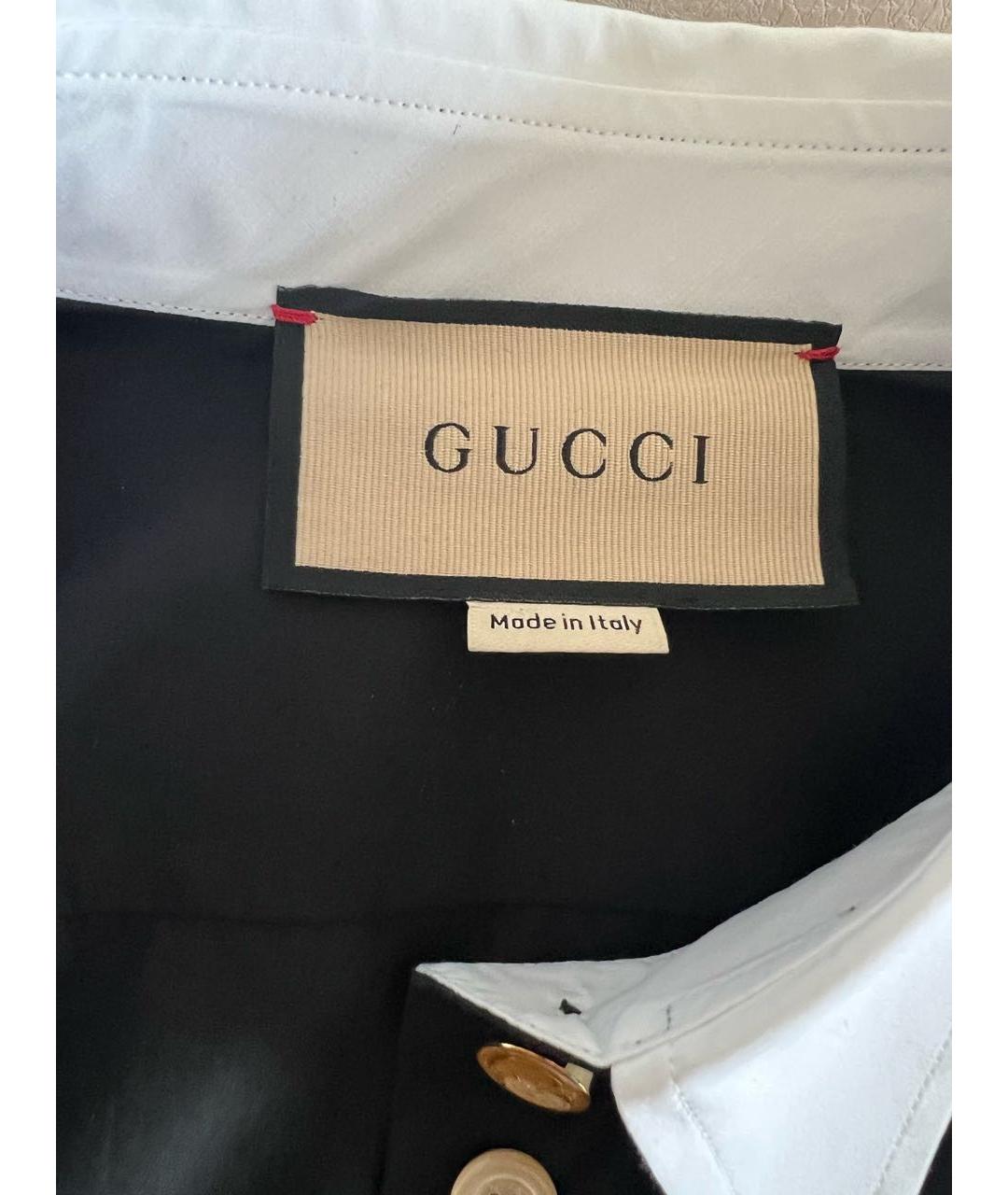 GUCCI Черная хлопковая рубашка, фото 3