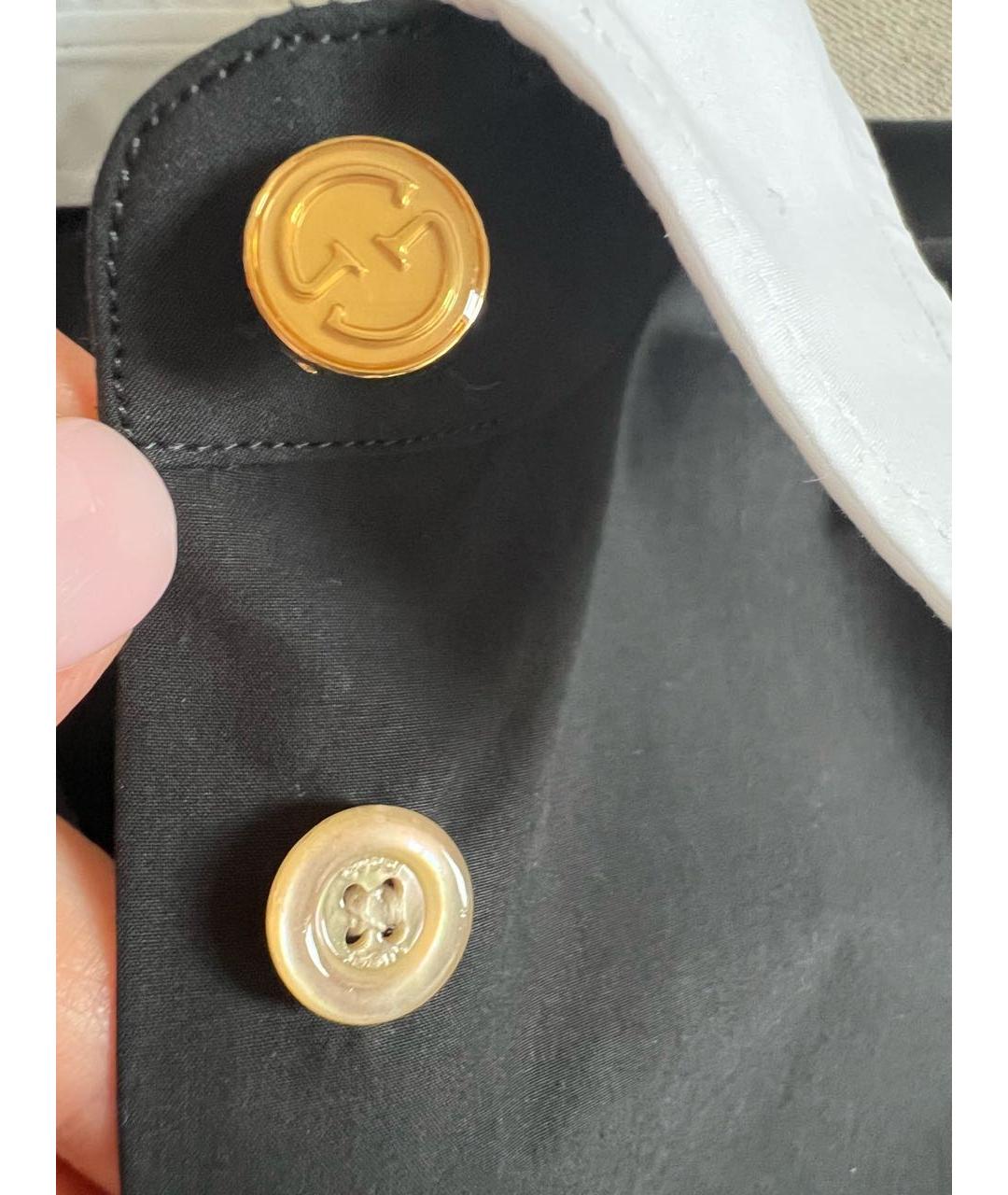 GUCCI Черная хлопковая рубашка, фото 4