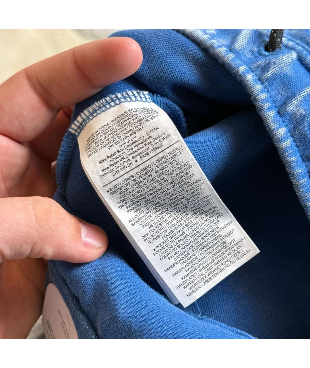 NIKE Синие хлопковые шорты, фото 8