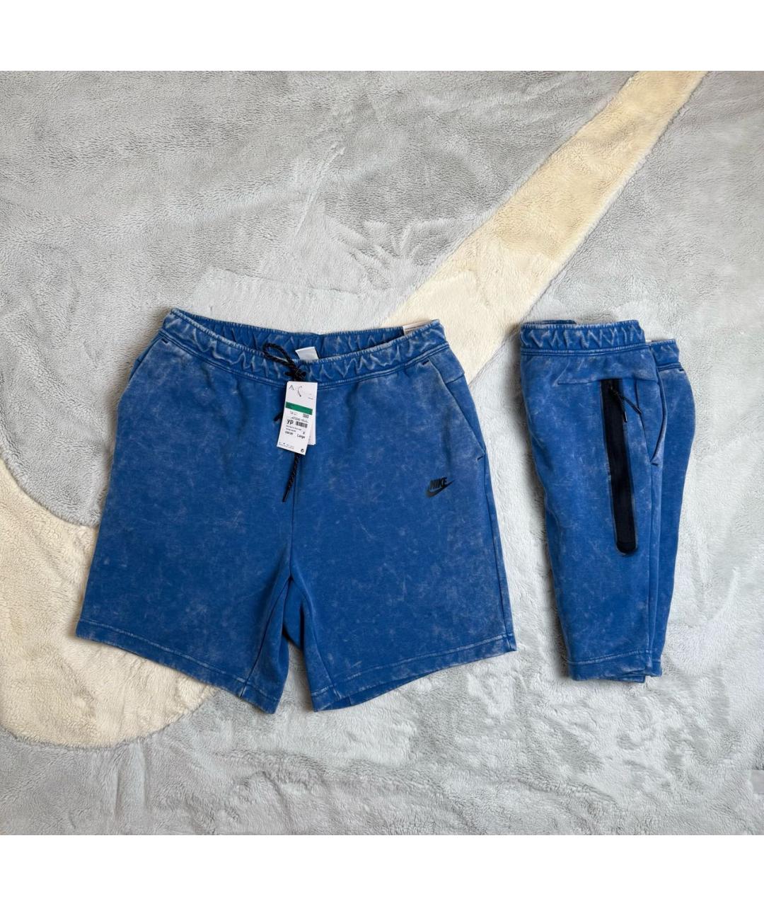 NIKE Синие хлопковые шорты, фото 2