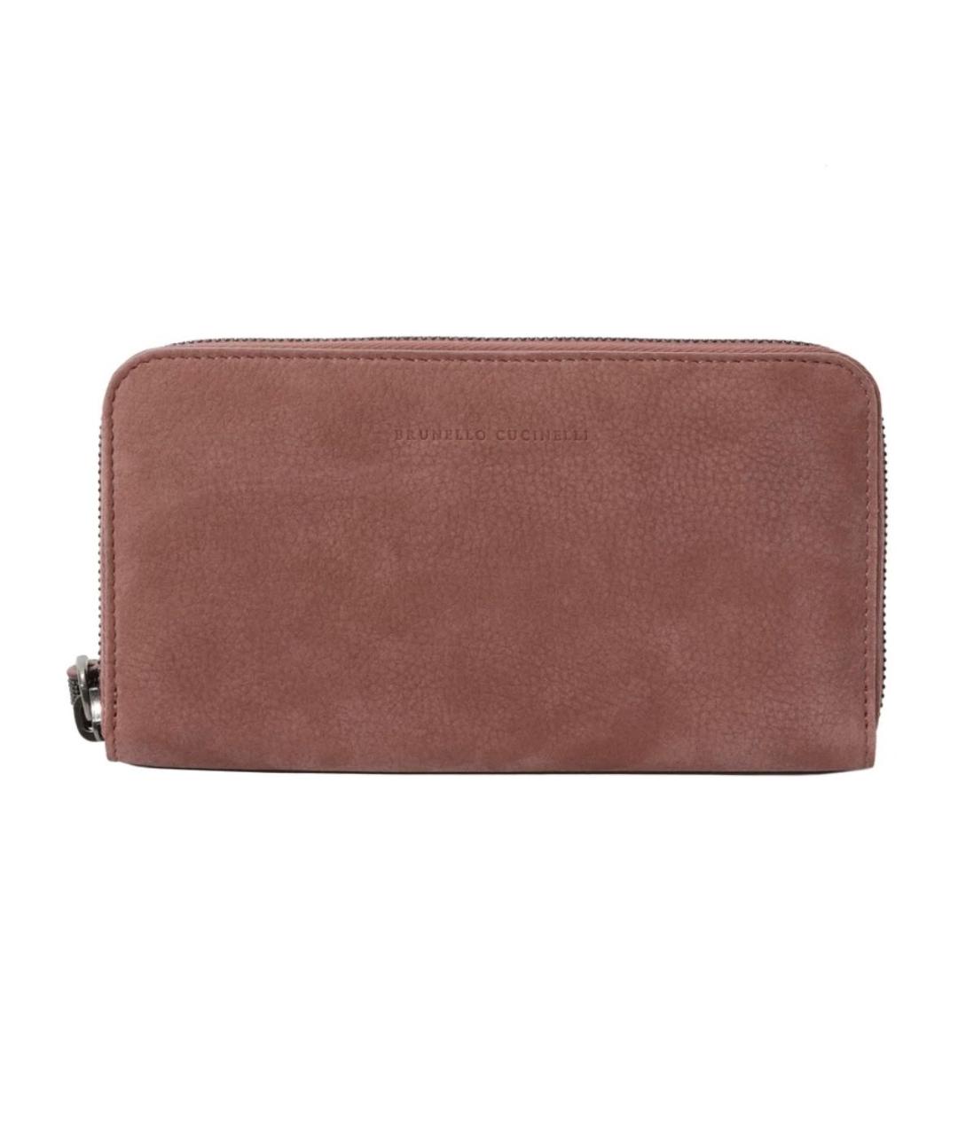 BRUNELLO CUCINELLI Бордовый кожаный кошелек, фото 1