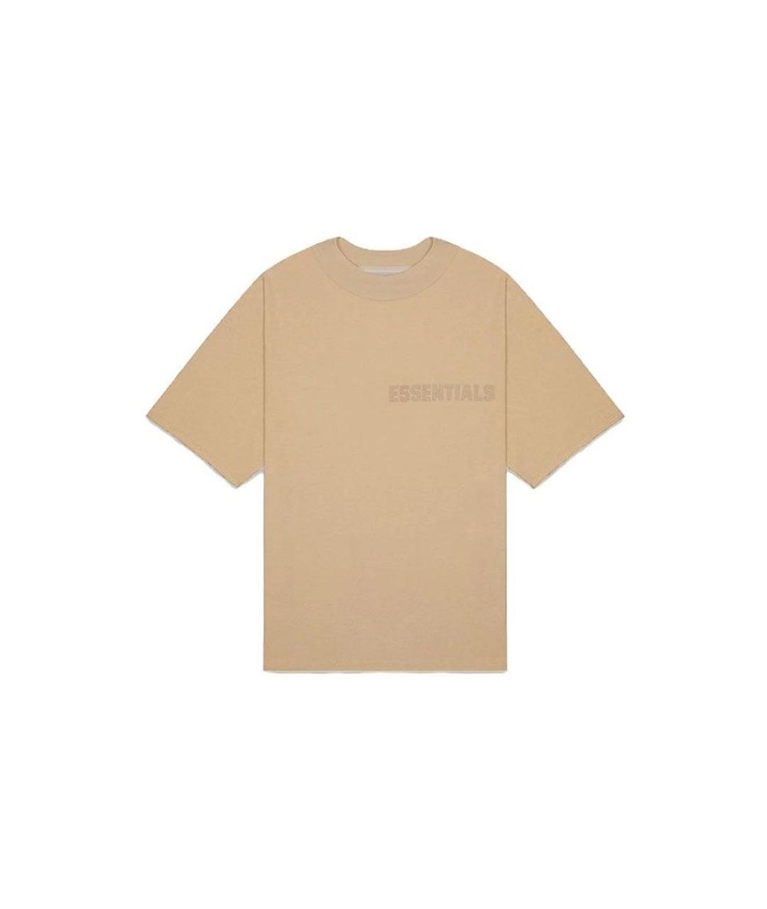 FEAR OF GOD ESSENTIALS Бежевая хлопковая футболка, фото 1
