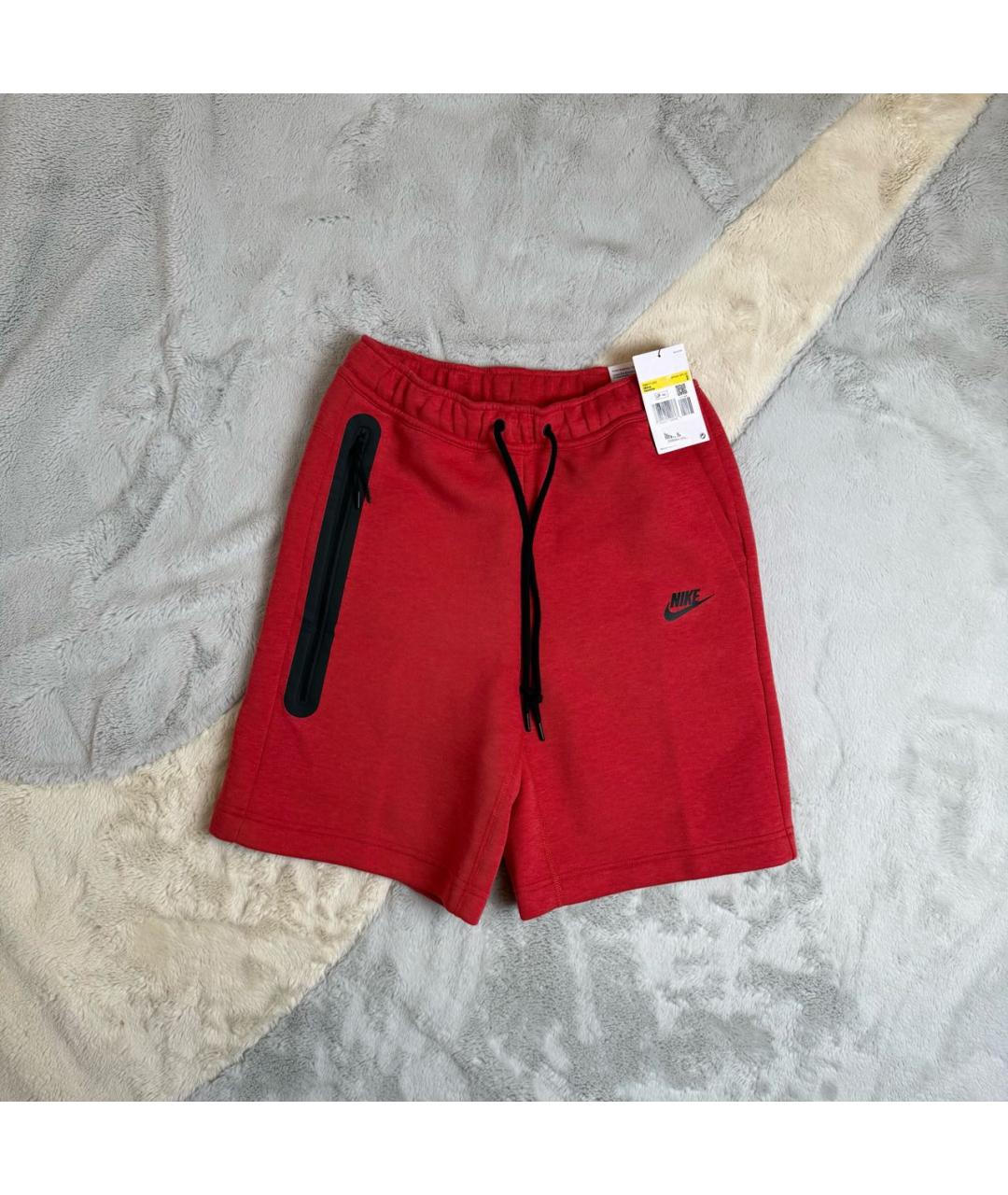 NIKE Красные хлопковые шорты, фото 7