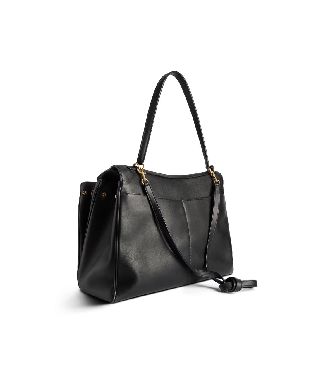 BALENCIAGA Черная кожаная сумка тоут, фото 3