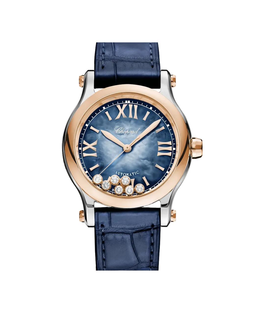 CHOPARD Синие часы из розового золота, фото 1