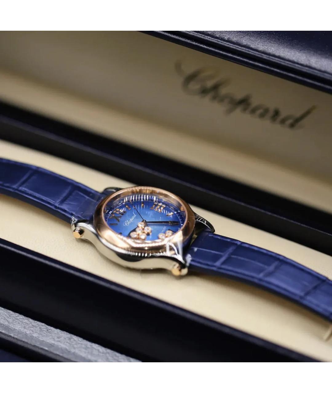 CHOPARD Синие часы из розового золота, фото 3
