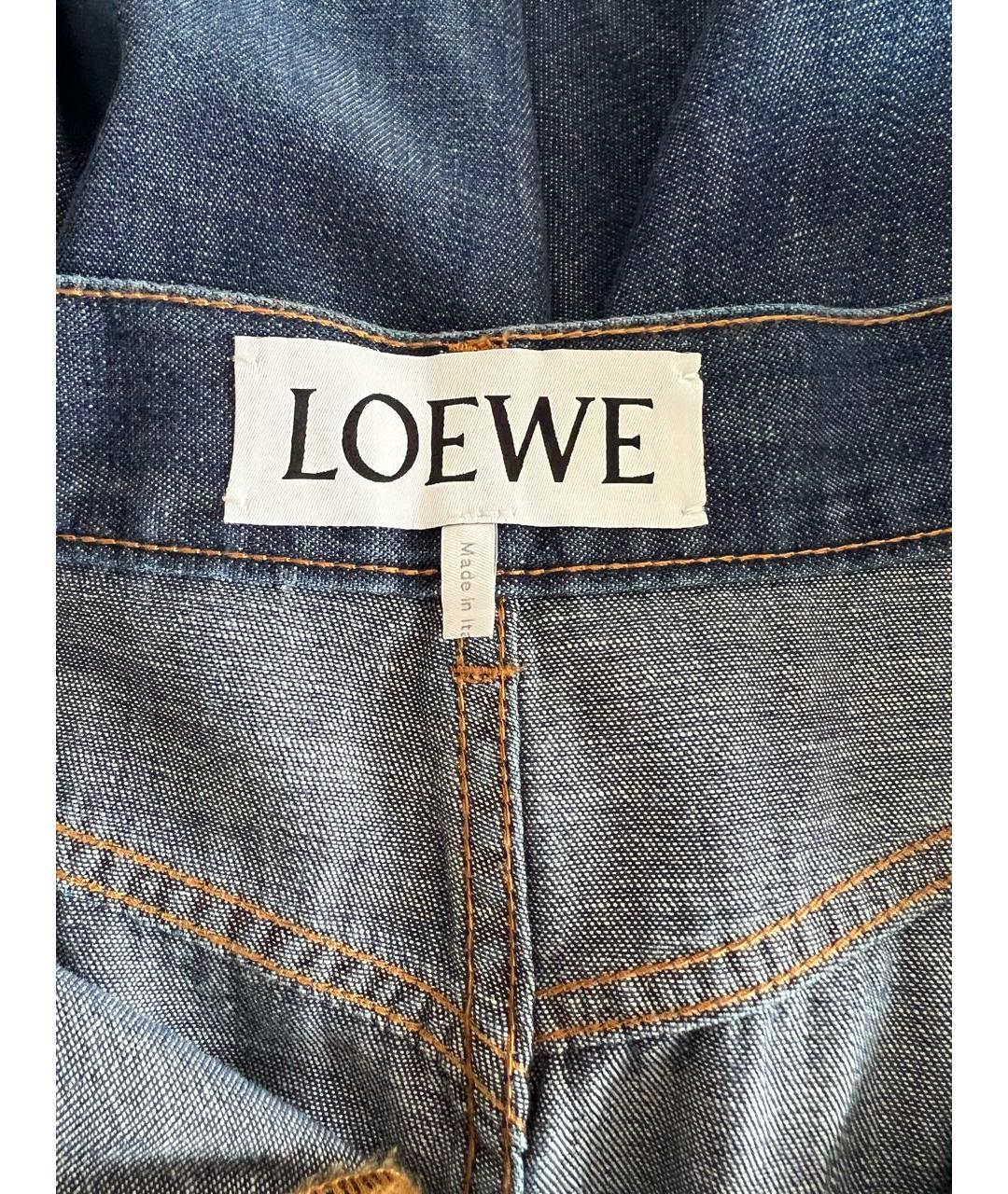 LOEWE Синие хлопковые прямые джинсы, фото 3