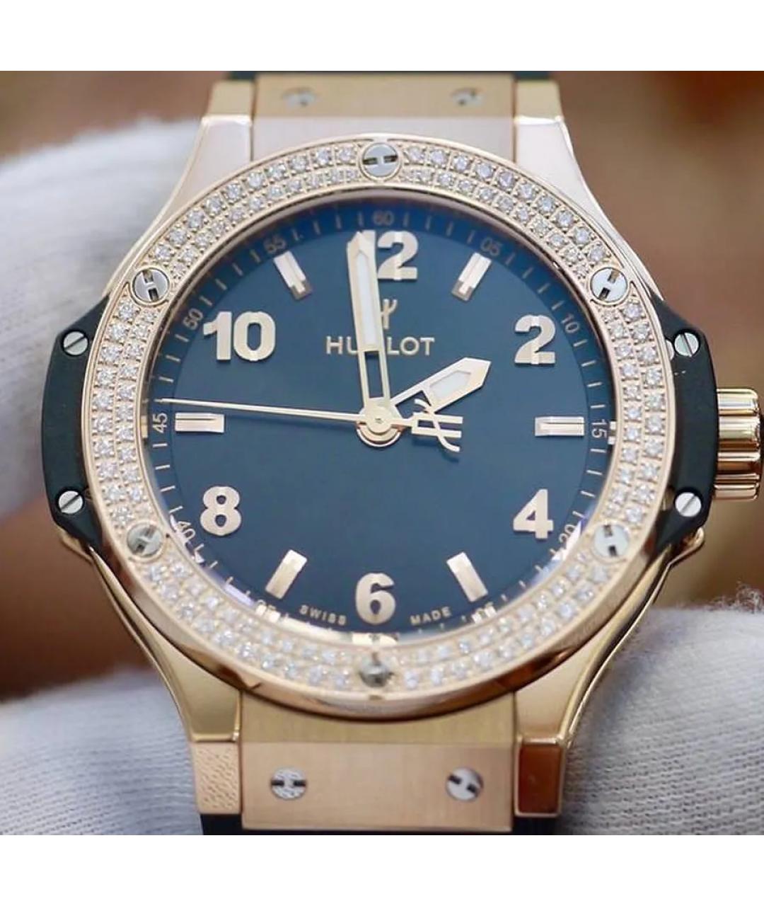 HUBLOT Черные часы из розового золота, фото 4