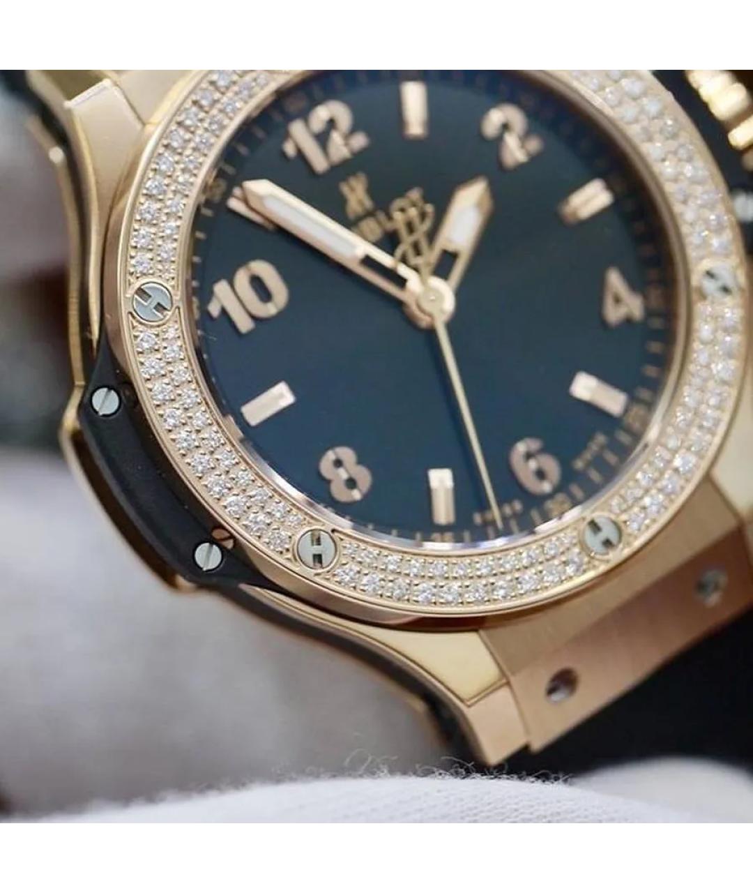 HUBLOT Черные часы из розового золота, фото 3