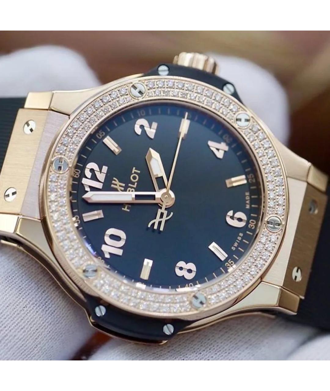 HUBLOT Черные часы из розового золота, фото 5