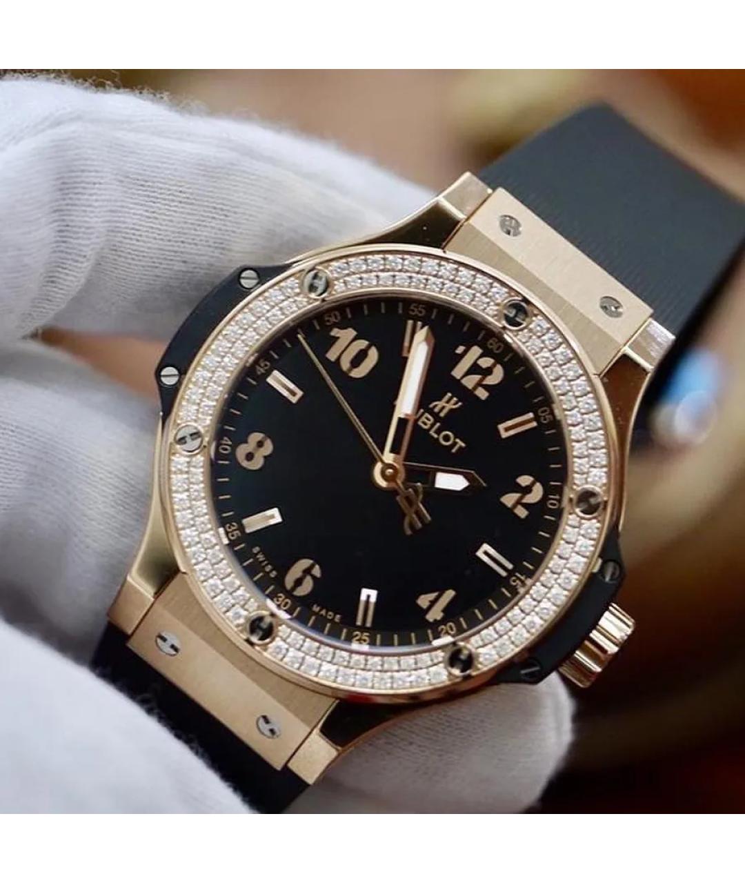 HUBLOT Черные часы из розового золота, фото 2