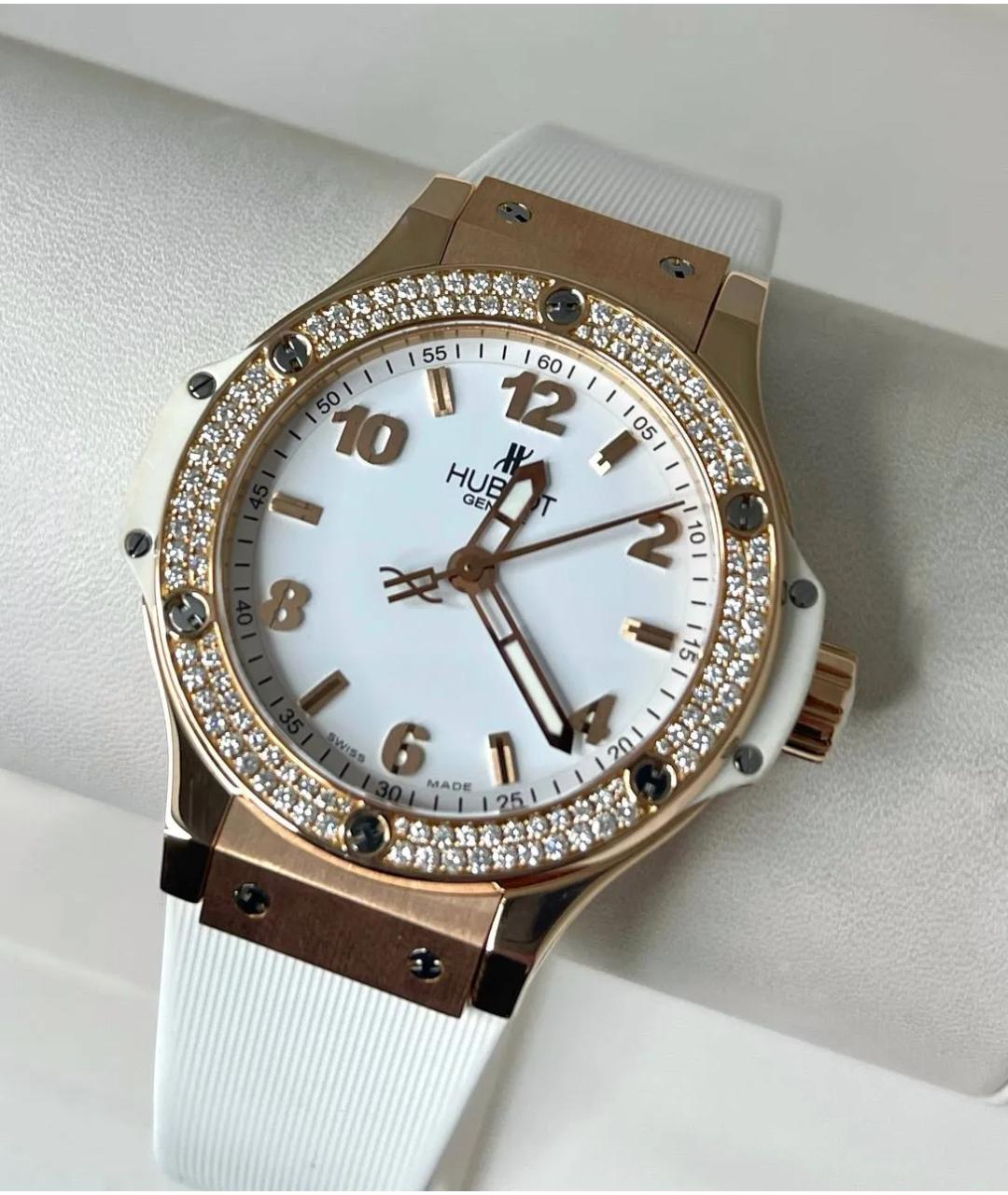 HUBLOT Белые часы из розового золота, фото 2