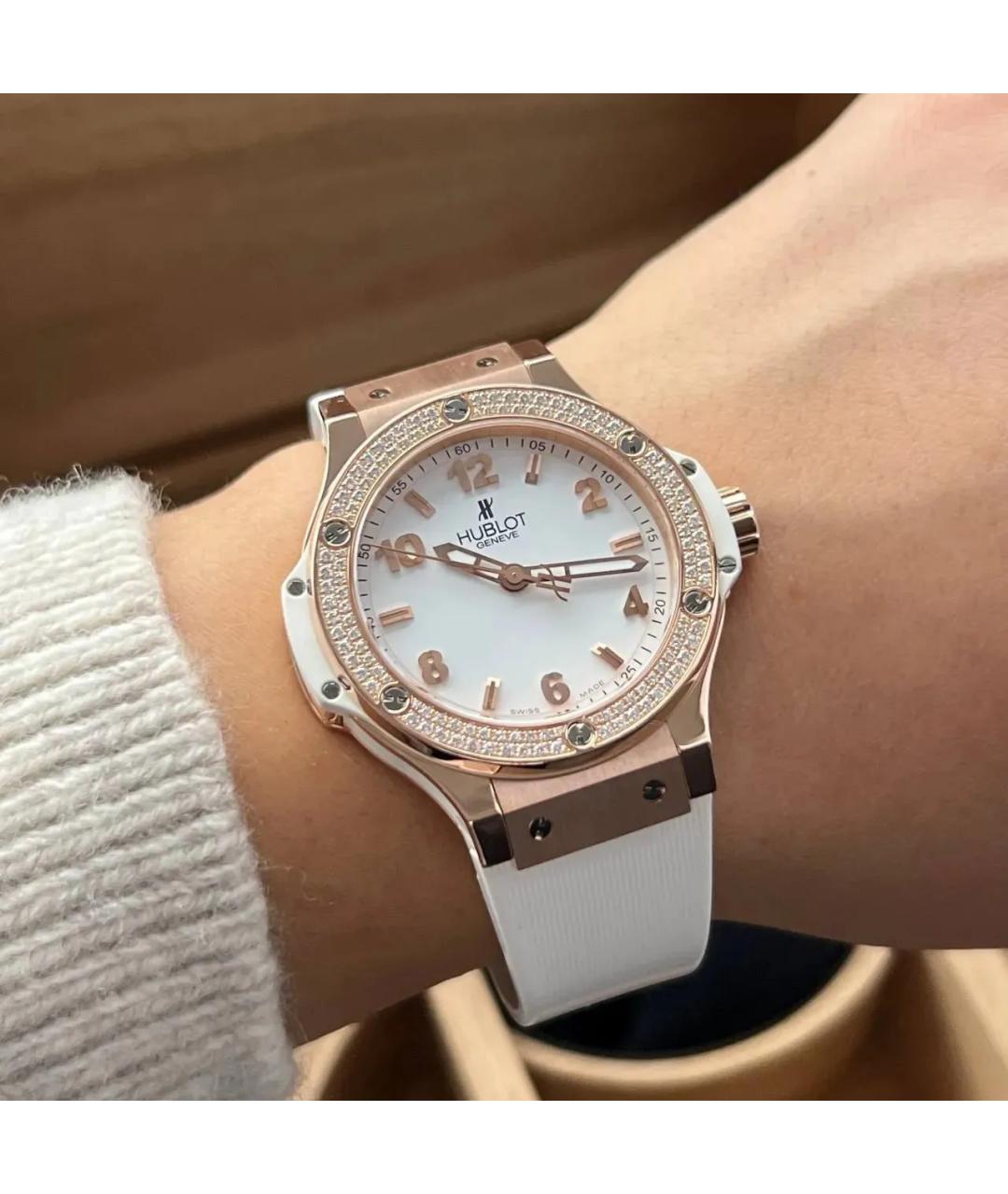 HUBLOT Белые часы из розового золота, фото 5
