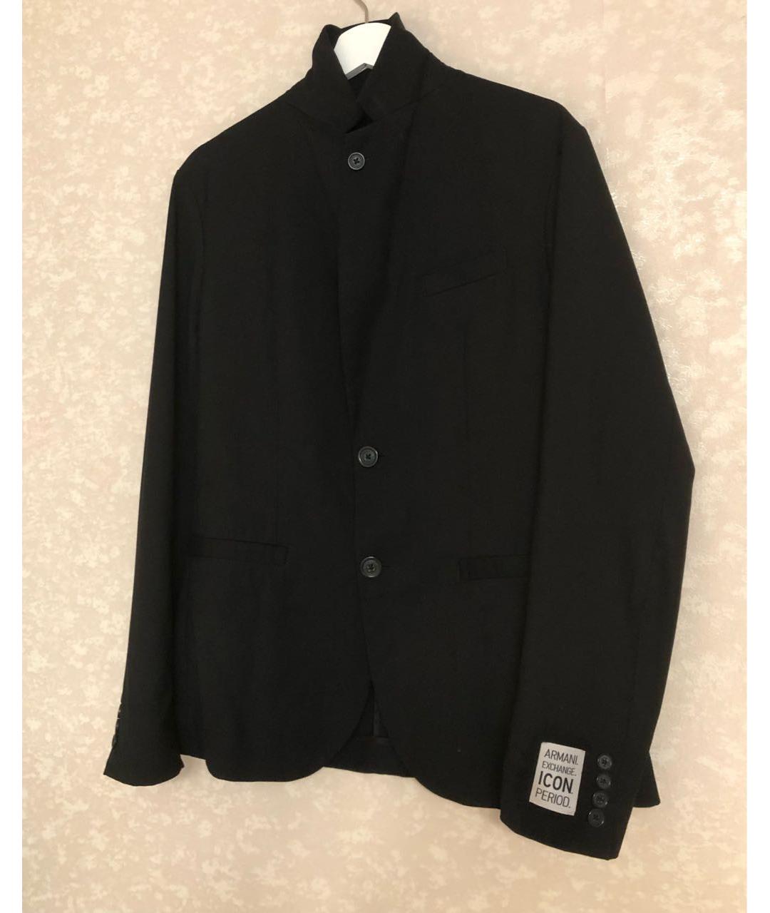 ARMANI EXCHANGE Черный вискозный пиджак, фото 3