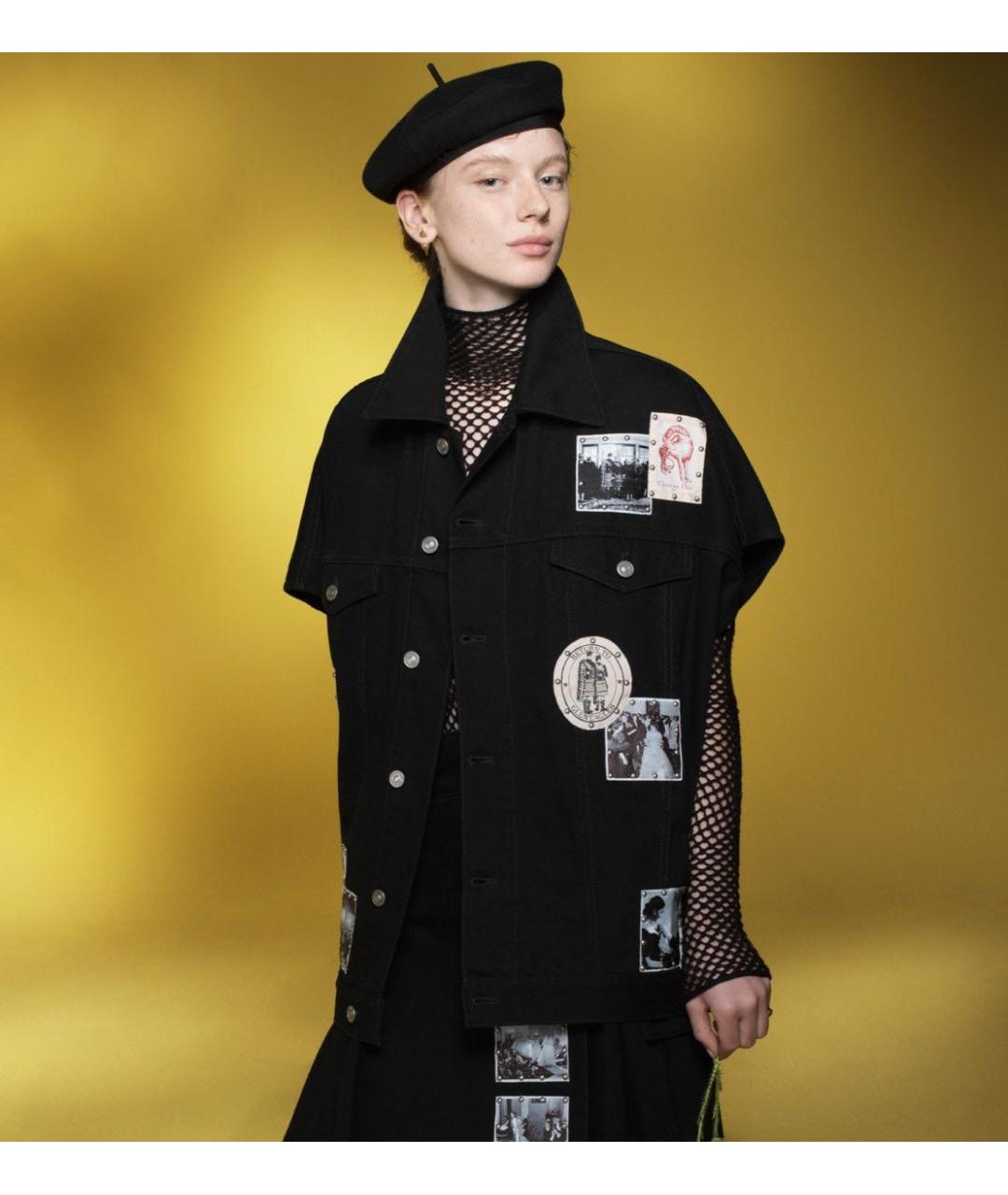 CHRISTIAN DIOR Черный хлопковый жилет, фото 7