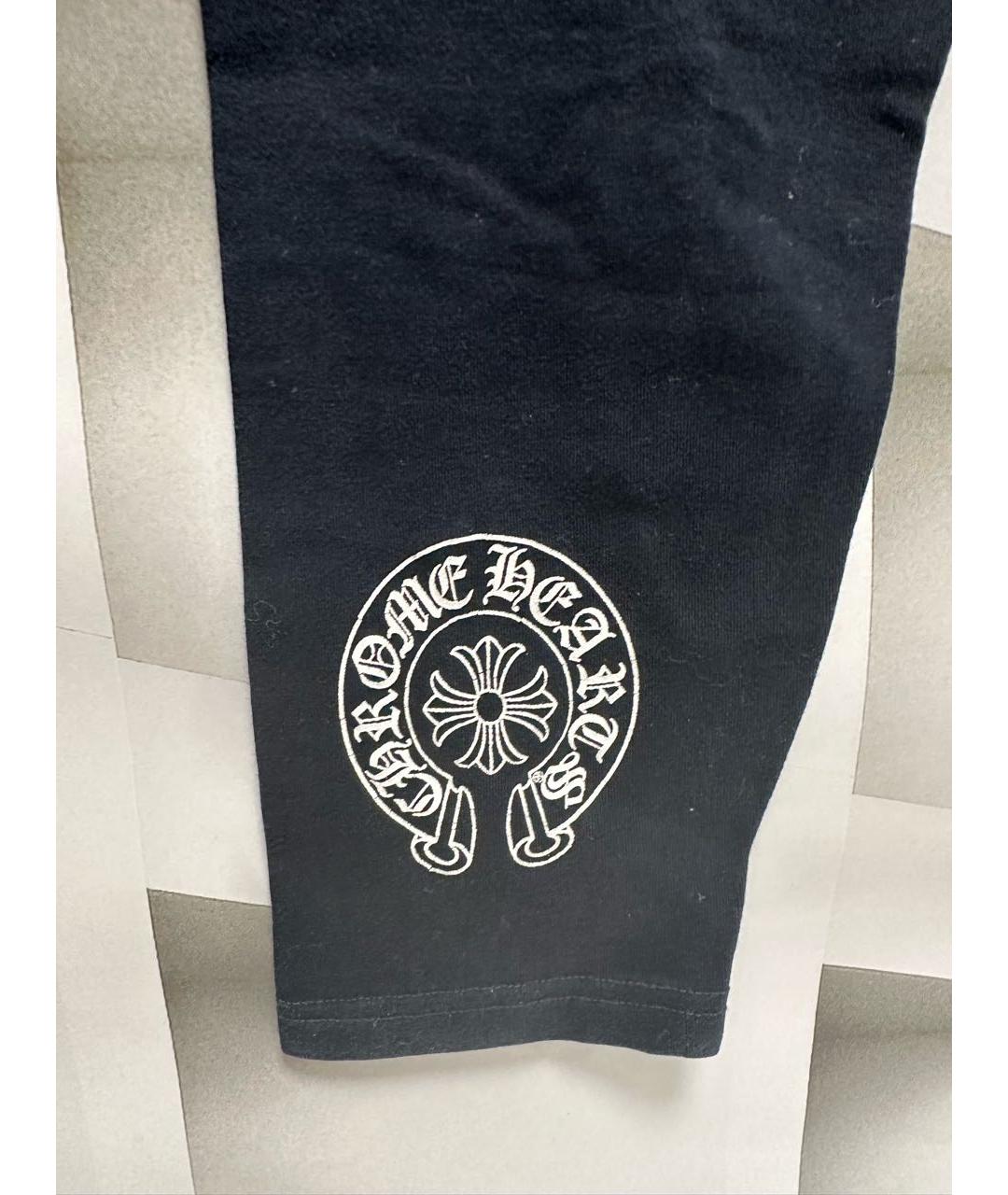 CHROME HEARTS Черные хлопковые спортивные брюки и шорты, фото 5