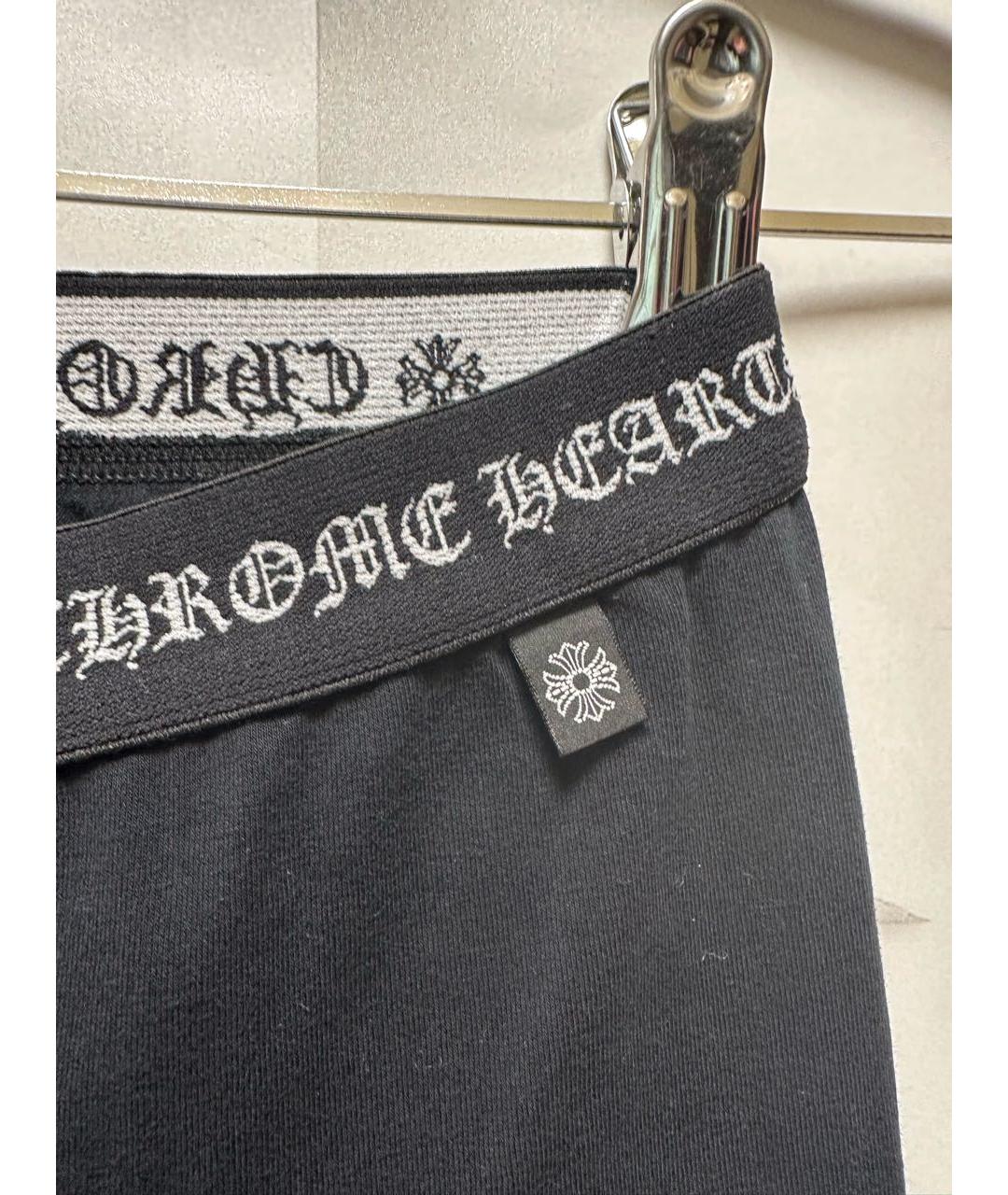 CHROME HEARTS Черные хлопковые спортивные брюки и шорты, фото 4