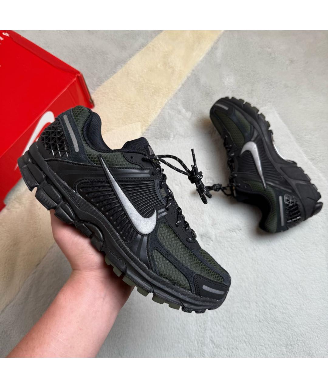 NIKE Черные текстильные низкие кроссовки / кеды, фото 2